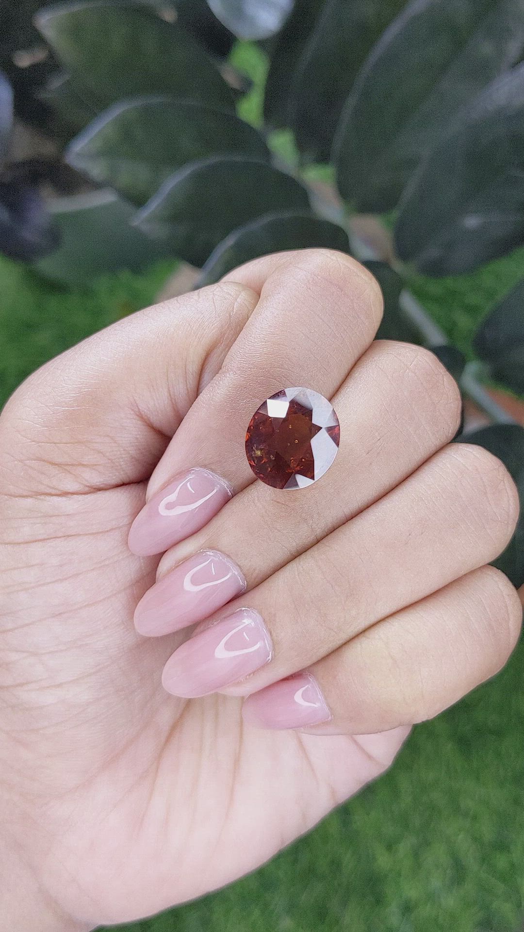 9.24 Ct. Orange Hessonite Garnet from Madagascar Size Video
