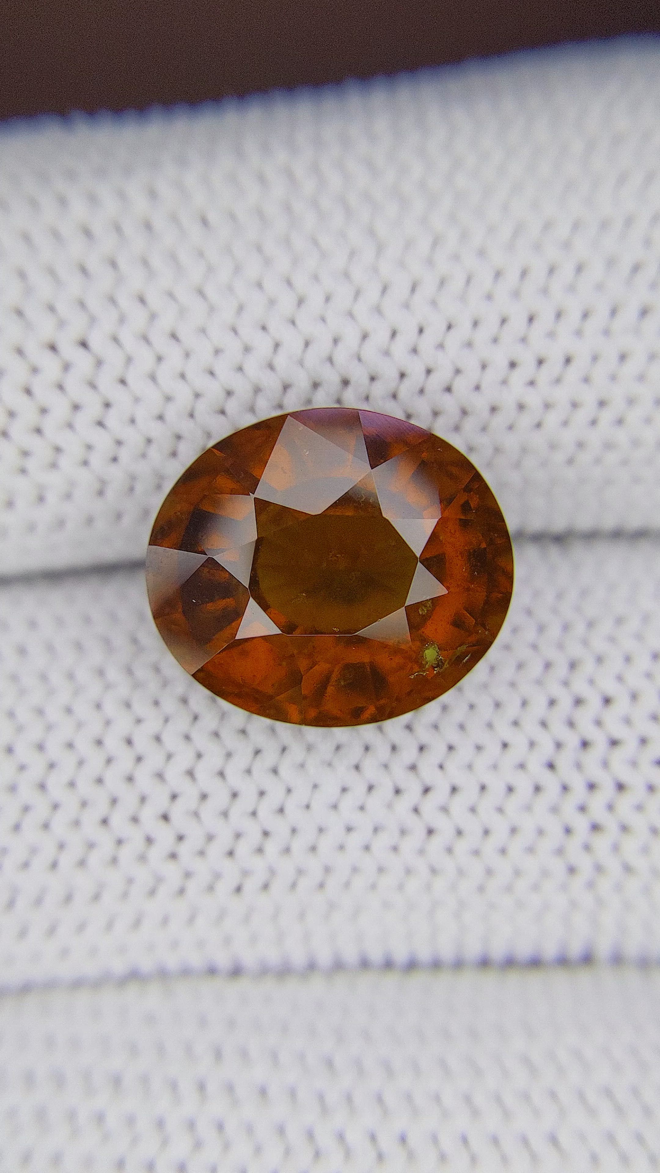 9.24 Ct. Orange Hessonite Garnet from Madagascar Size Video