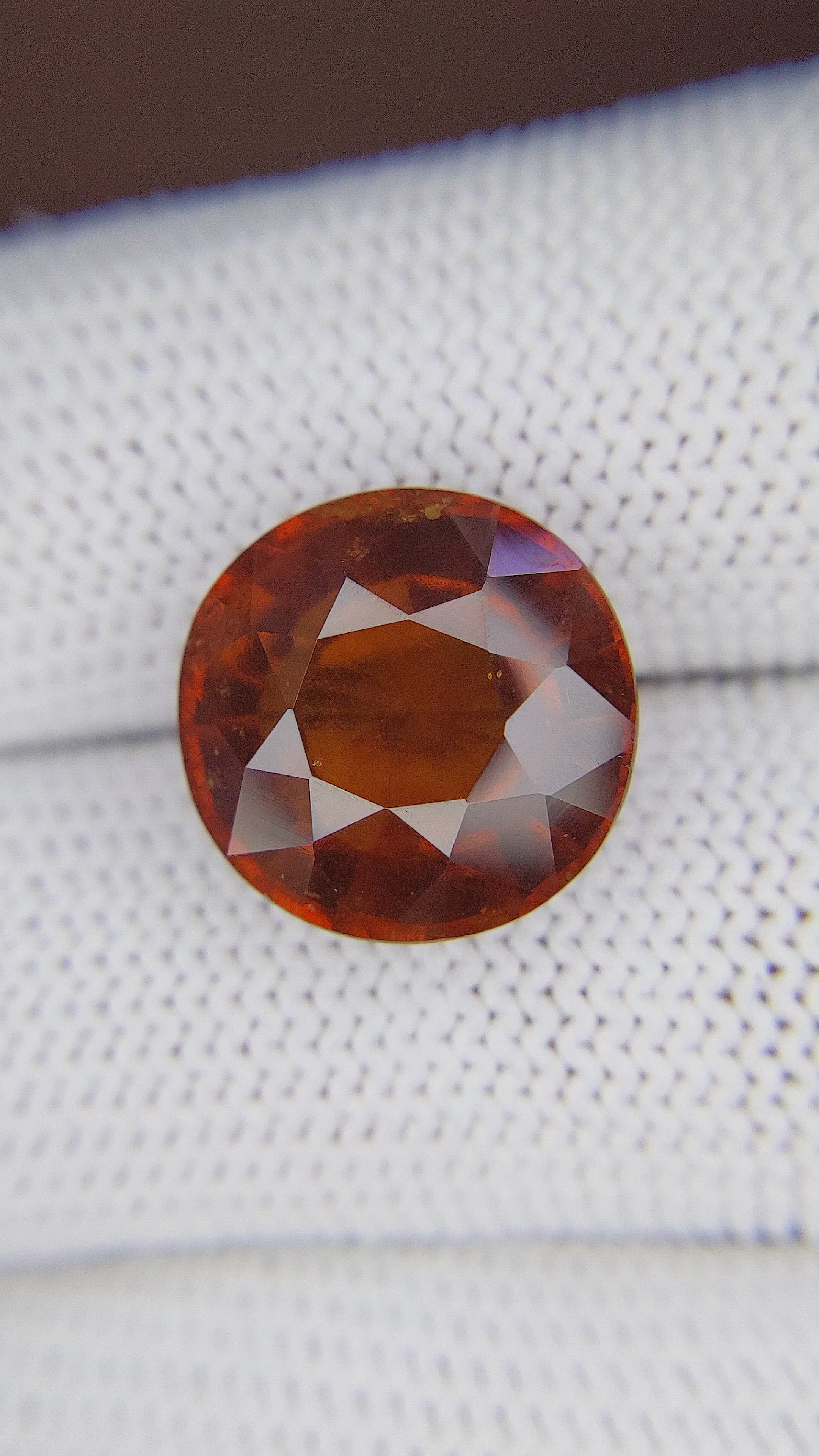 13.41 Ct. Orange Hessonite Garnet Size Video