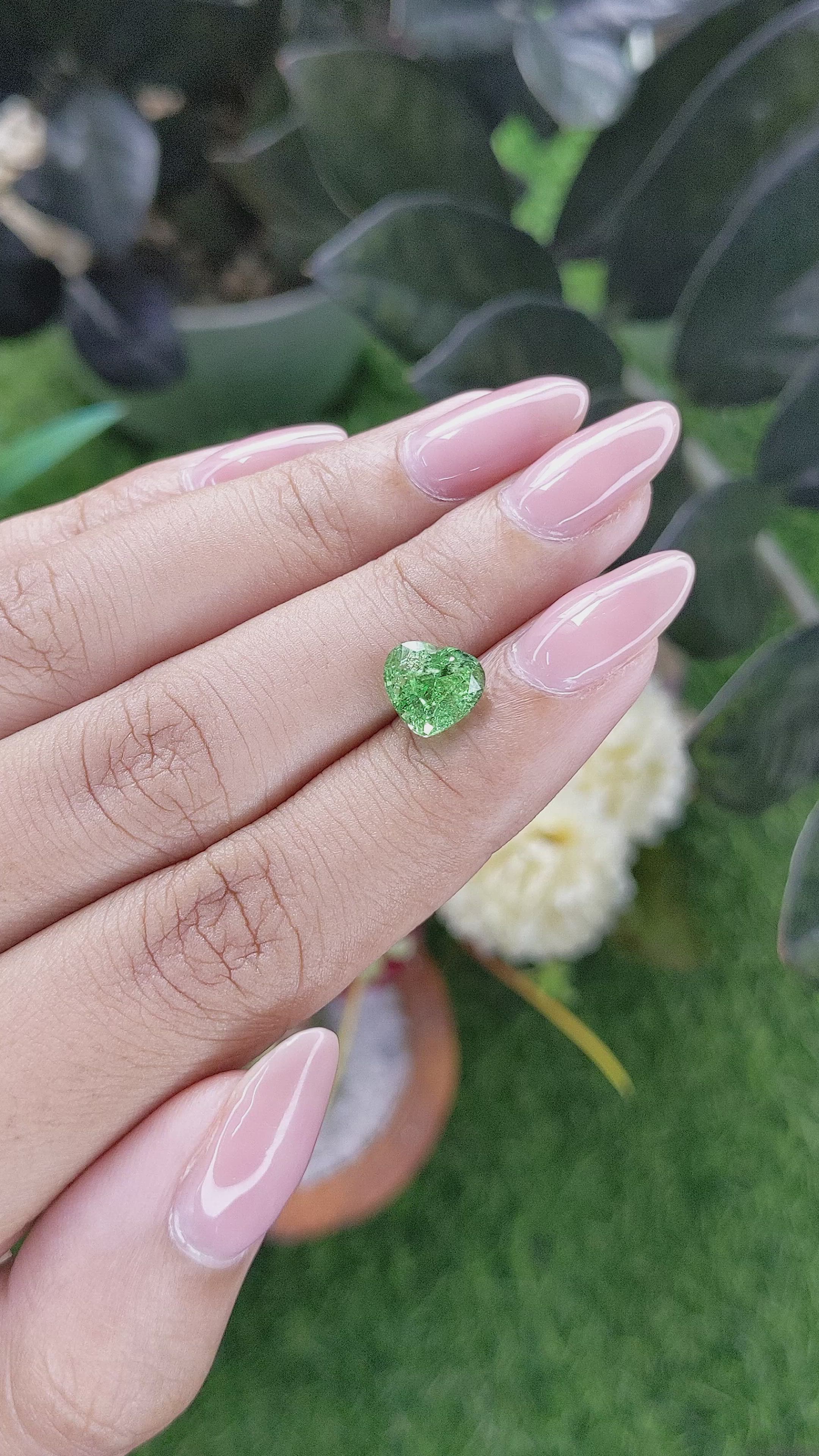 2.73 Ct. Tsavorite Garnet from Tanzania Size Video