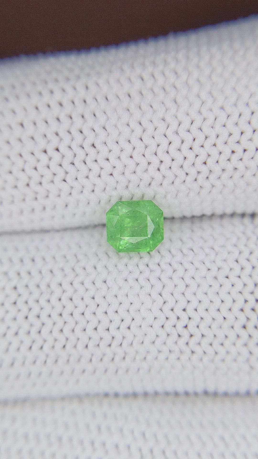 0.87 Ct. Tsavorite Garnet from Tanzania Size Video
