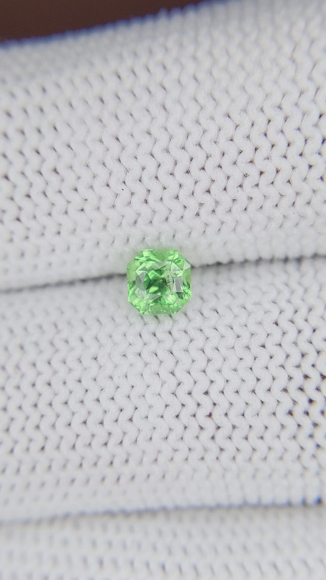 0.63 Ct. Tsavorite Garnet from Tanzania Size Video