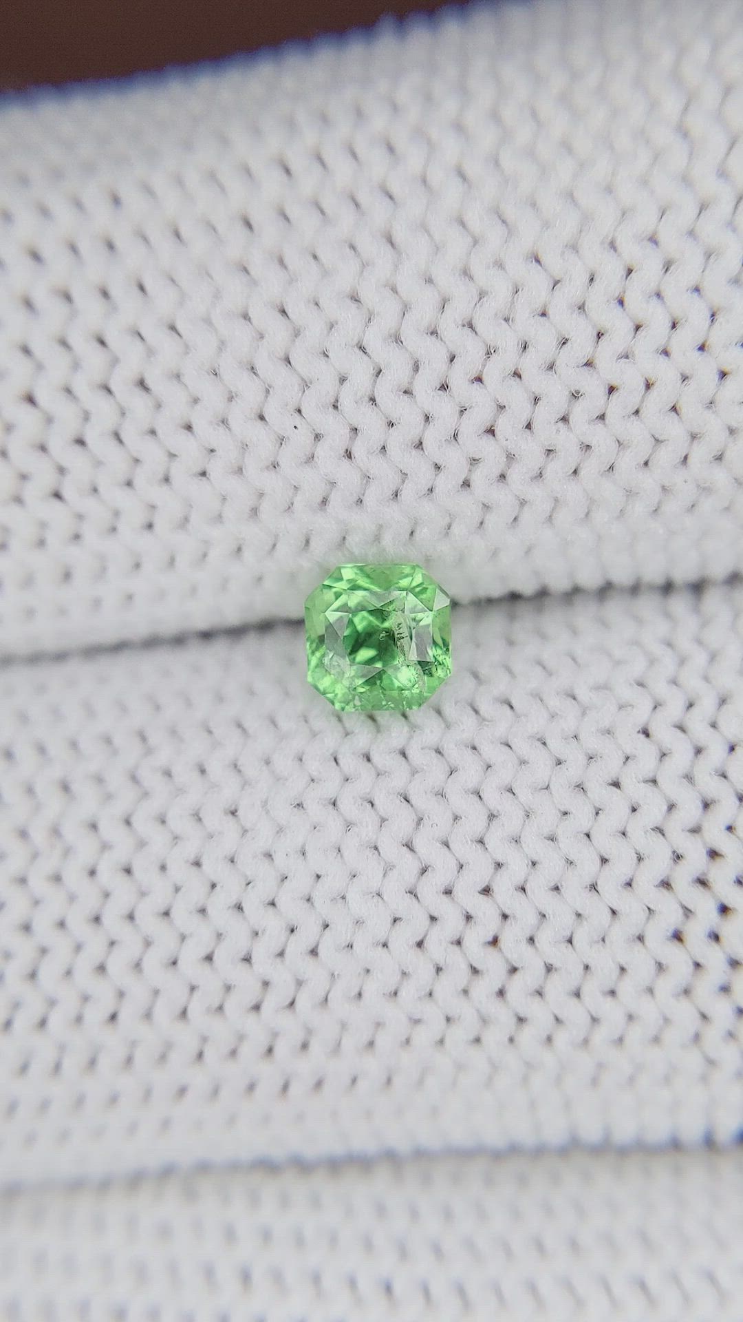 0.63 Ct. Tsavorite Garnet from Tanzania Size Video