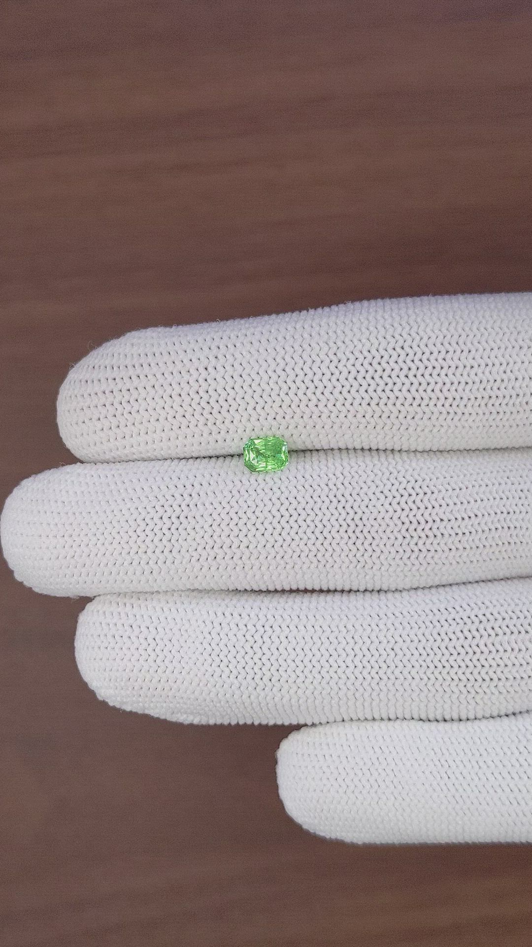 0.64 Ct. Tsavorite Garnet from Tanzania Size Video