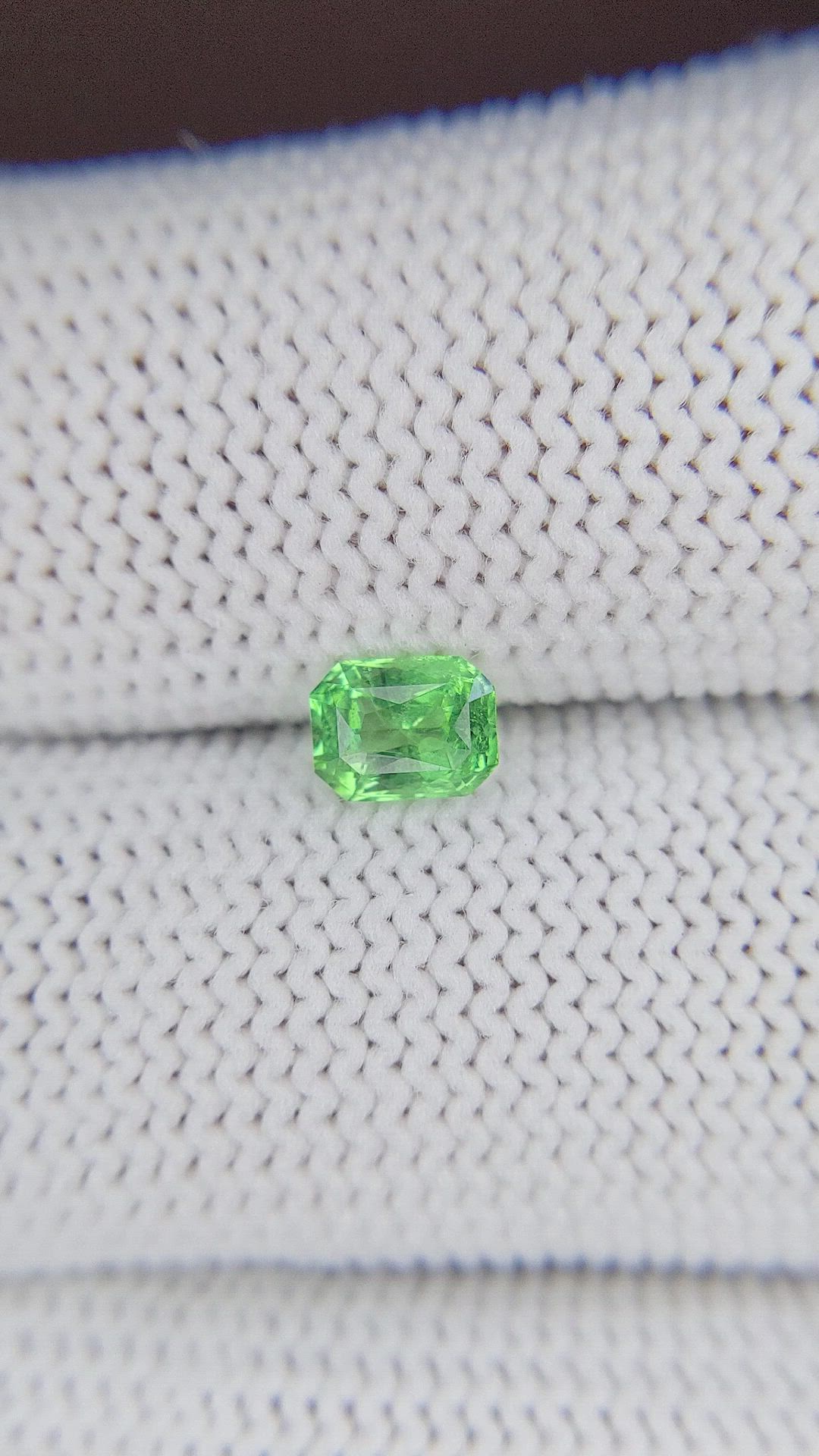 0.64 Ct. Tsavorite Garnet from Tanzania Size Video
