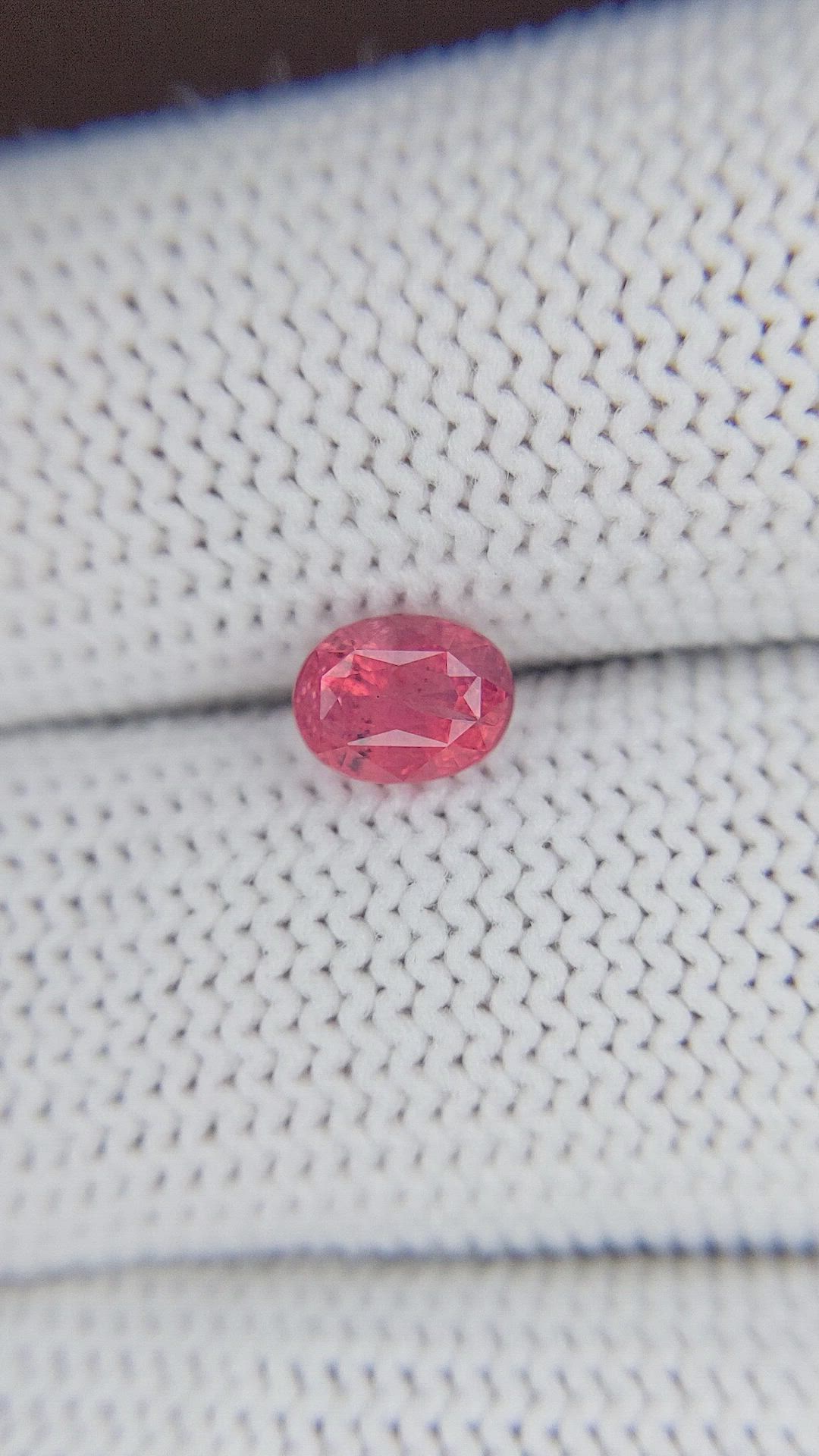 1.05 Ct. Pinkish Red Spinel from Ceylon (Sri Lanka) Size Video