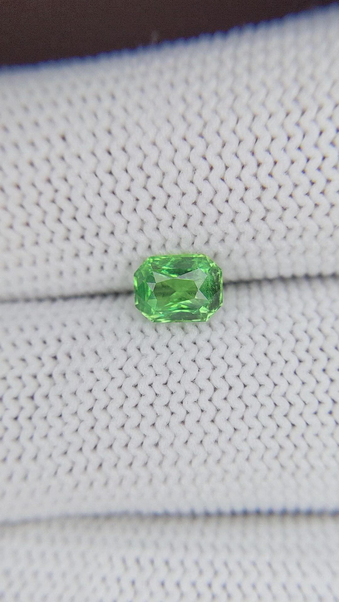 1.01 Ct. Tsavorite Garnet from Tanzania Size Video