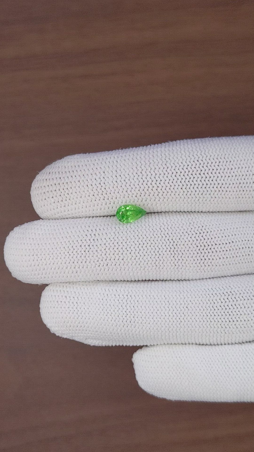 1.02 Ct. Tsavorite Garnet from Tanzania Size Video