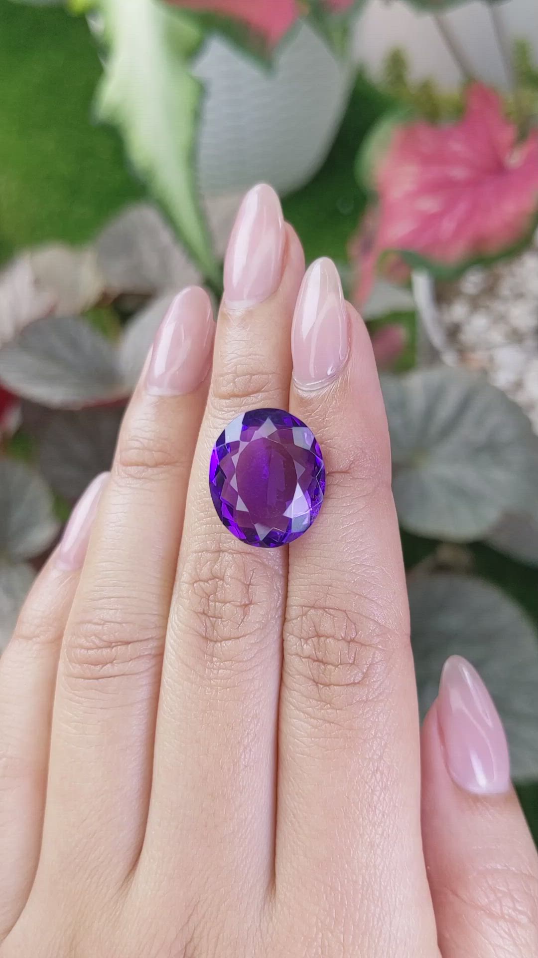 12.04 Ct. Amethyst from Ceylon (Sri Lanka) Size Video