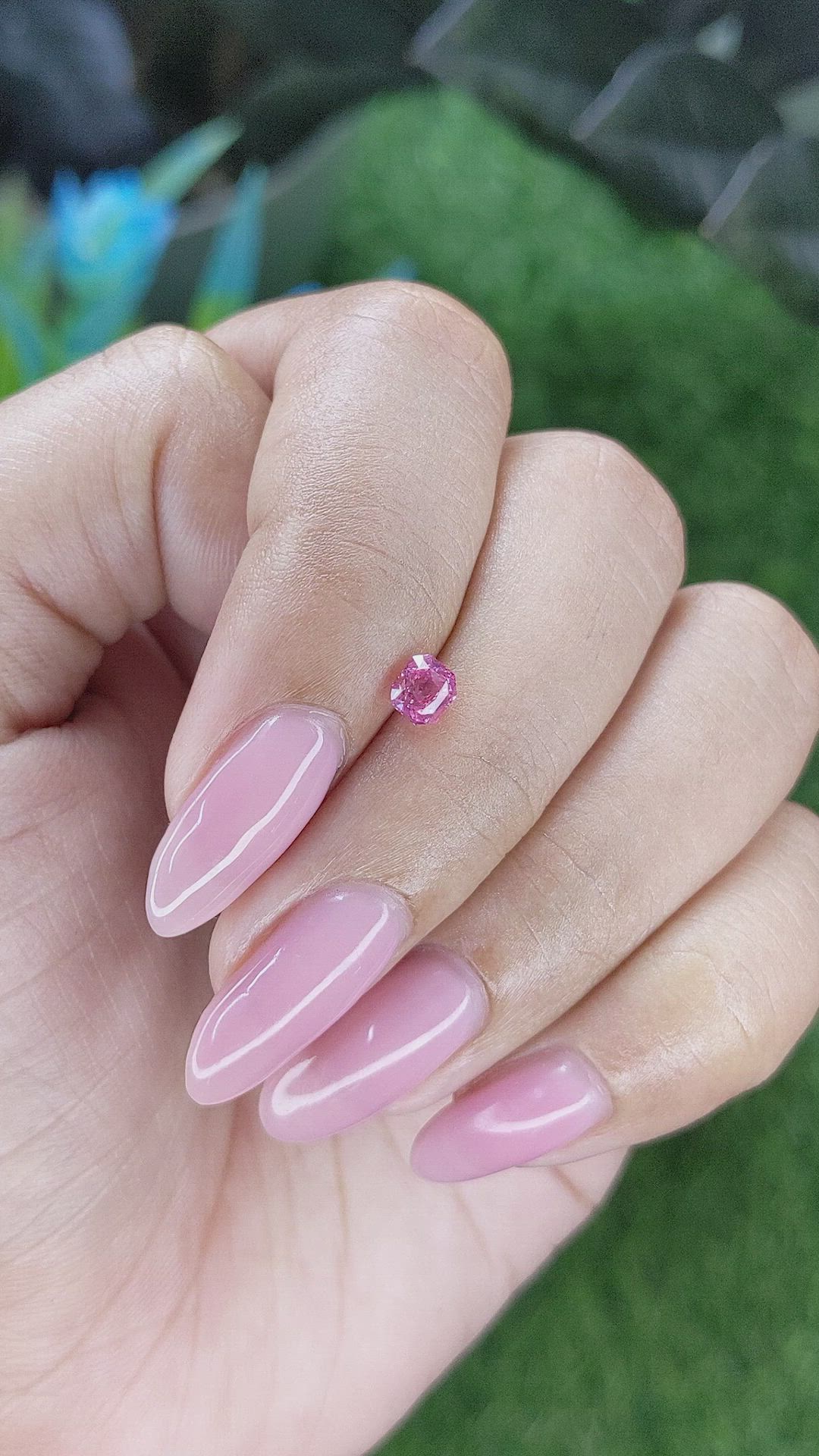 0.49 Ct. Pink Spinel from Ceylon (Sri Lanka) Size Video