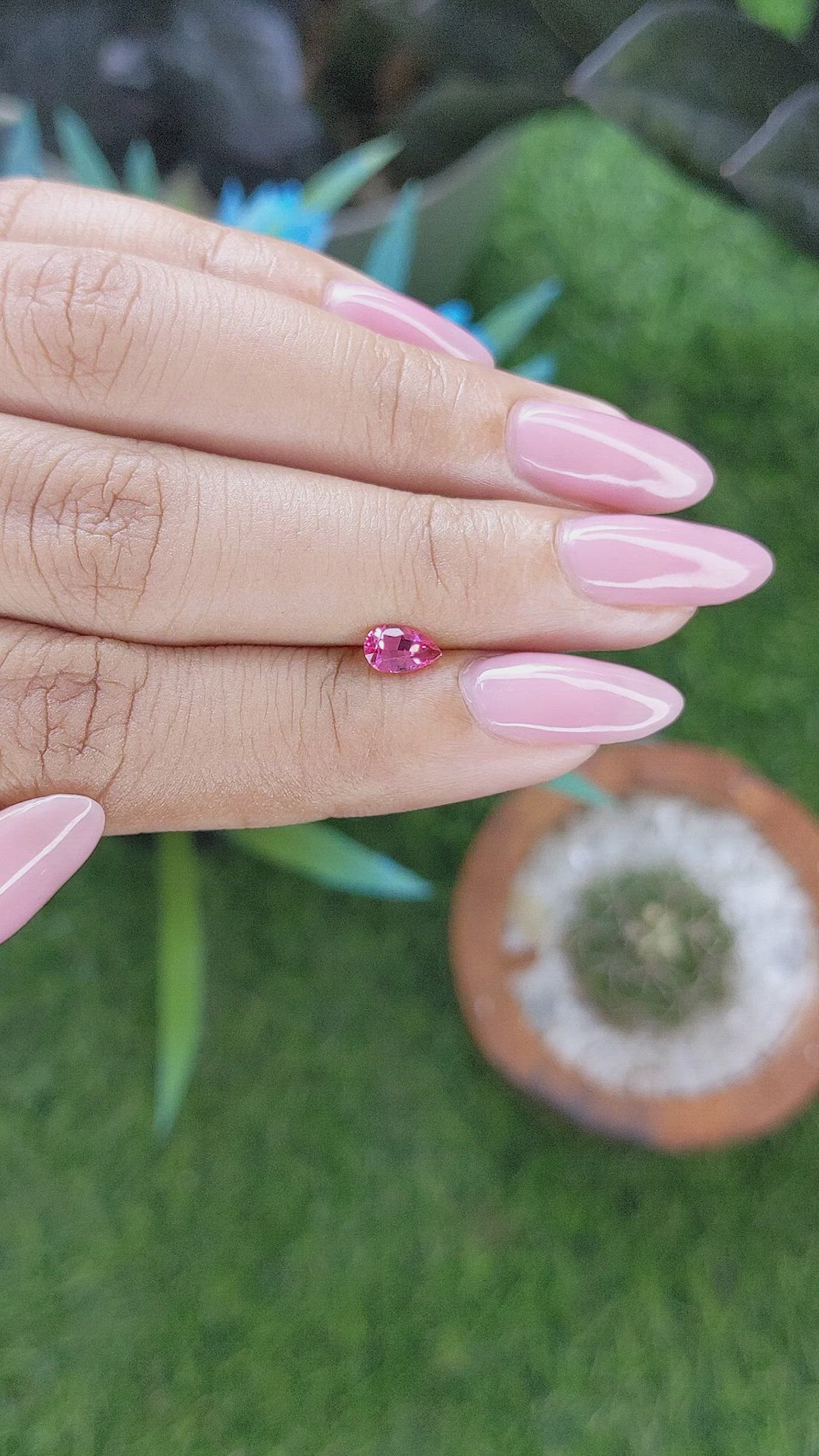 0.43 Ct. Pink Spinel from Ceylon (Sri Lanka) Size Video