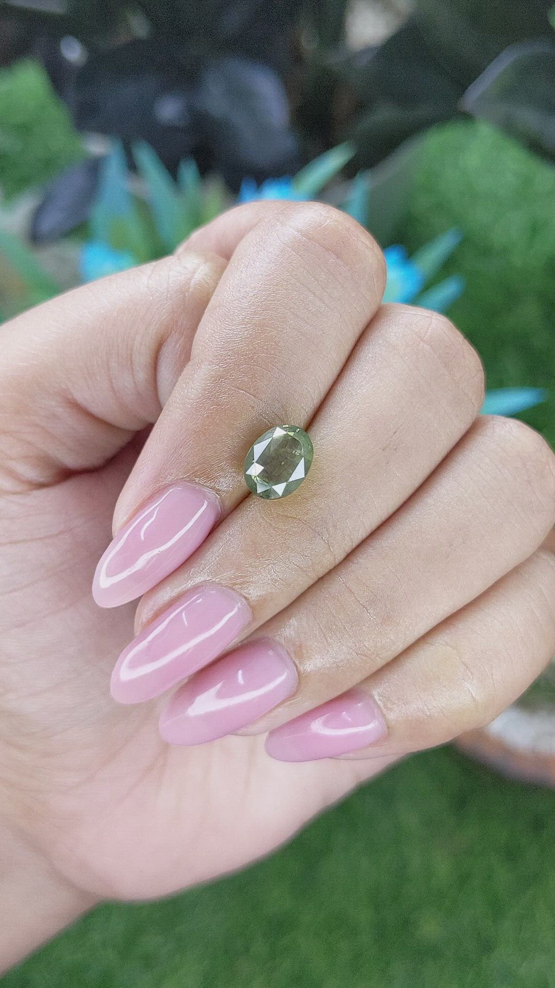 2.54 Ct. Yellowish Green Chrysoberyl from Ceylon (Sri Lanka) Size Video