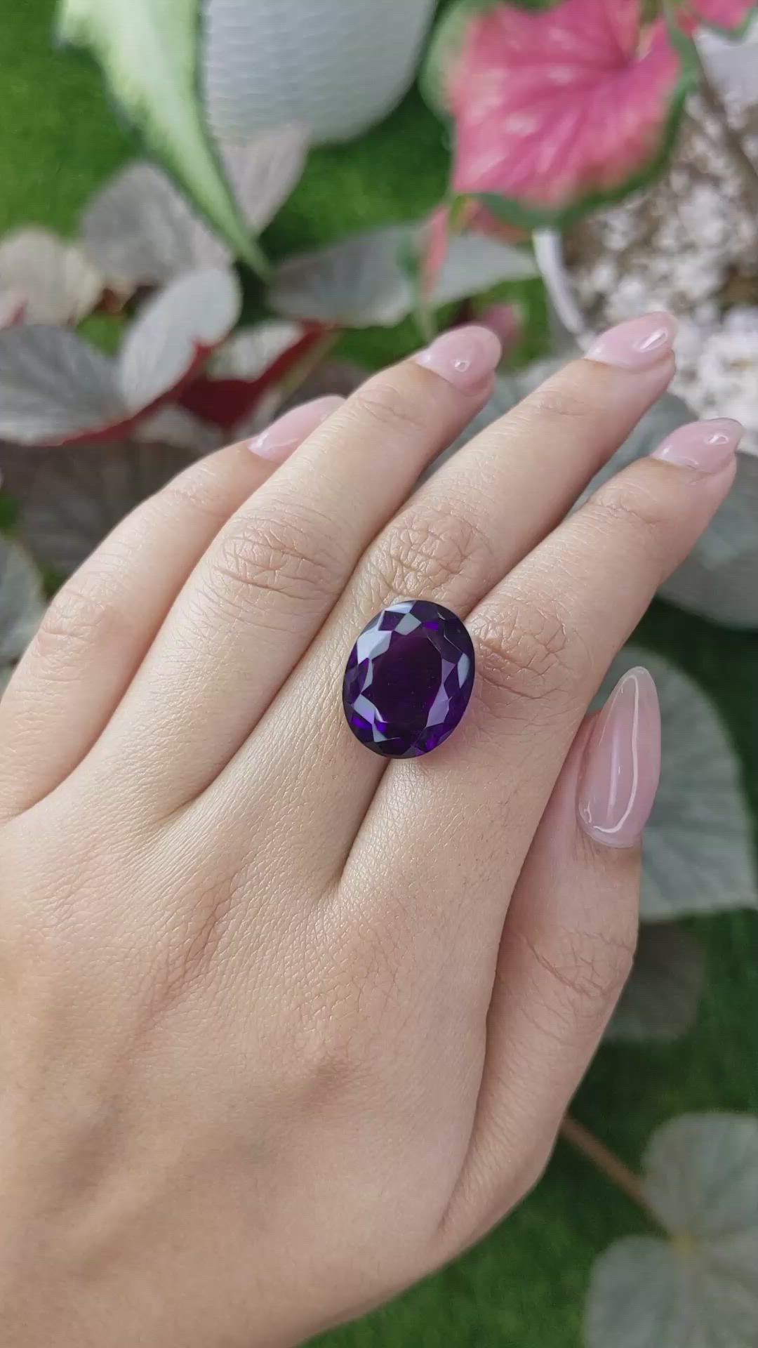14.57 Ct. Amethyst from Ceylon (Sri Lanka) Size Video