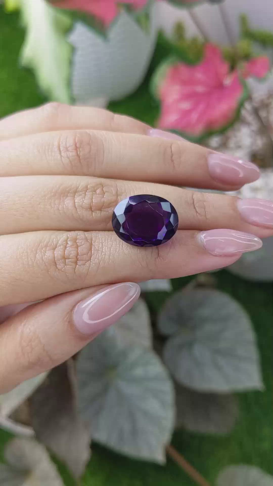 14.57 Ct. Amethyst from Ceylon (Sri Lanka) Size Video