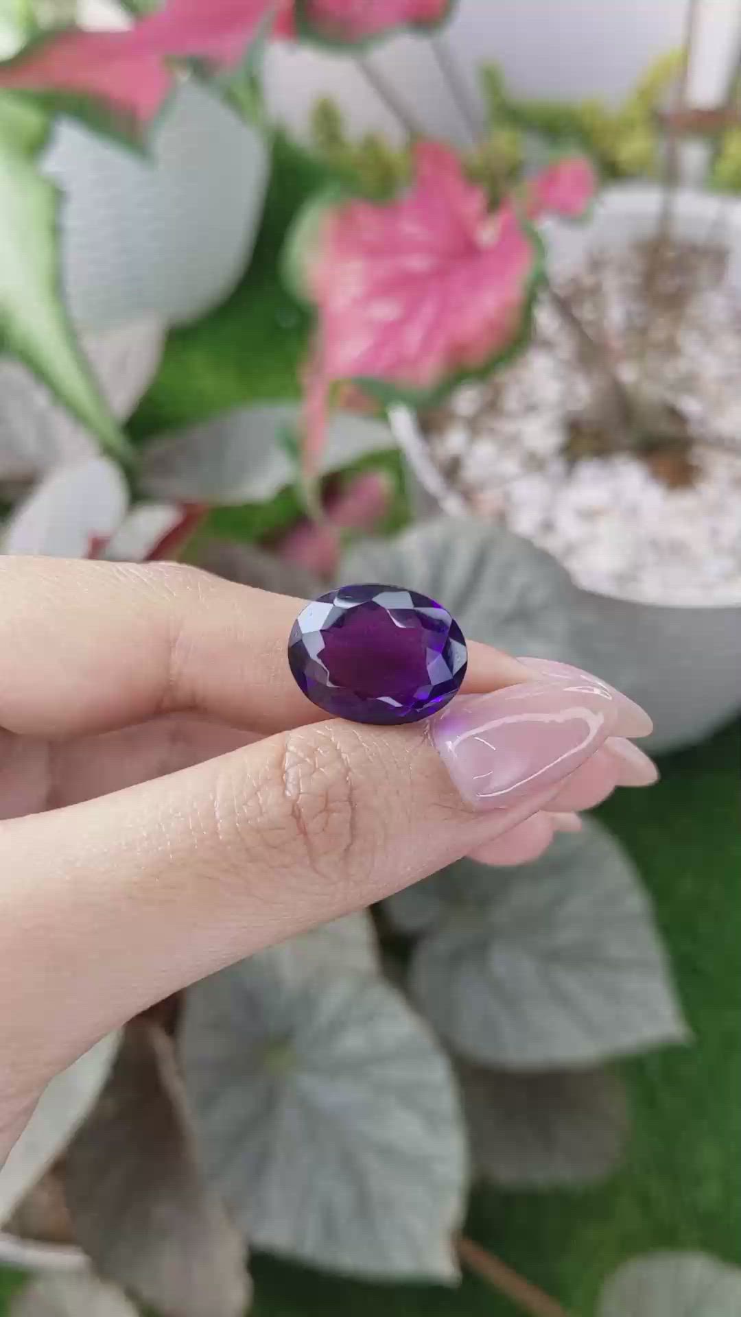 14.57 Ct. Amethyst from Ceylon (Sri Lanka) Size Video