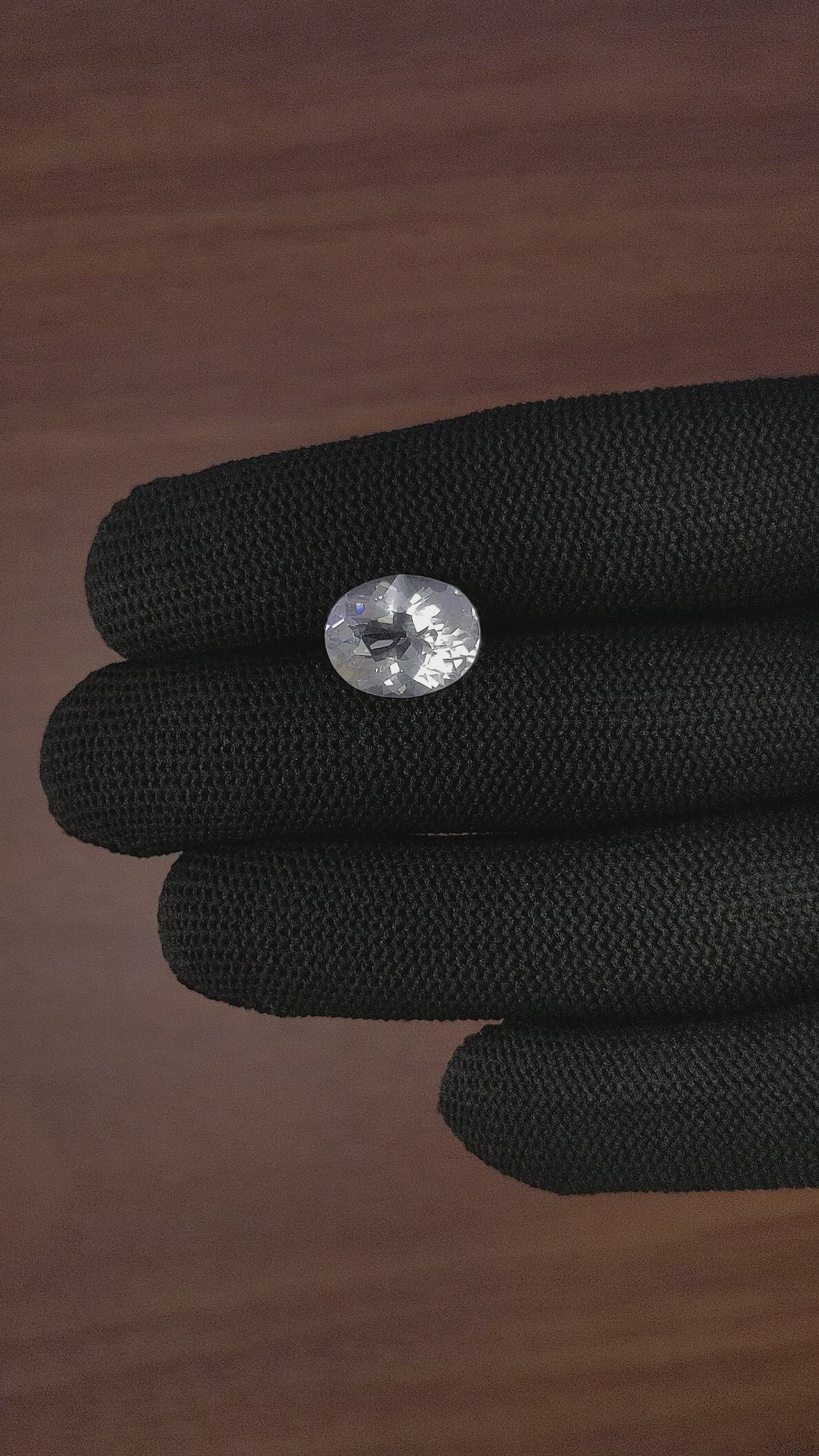 4.97 Ct. White Quartz Size Video