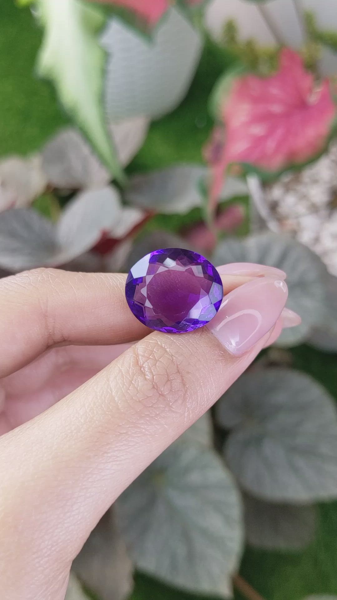 14.25 Ct. Amethyst from Ceylon (Sri Lanka) Size Video