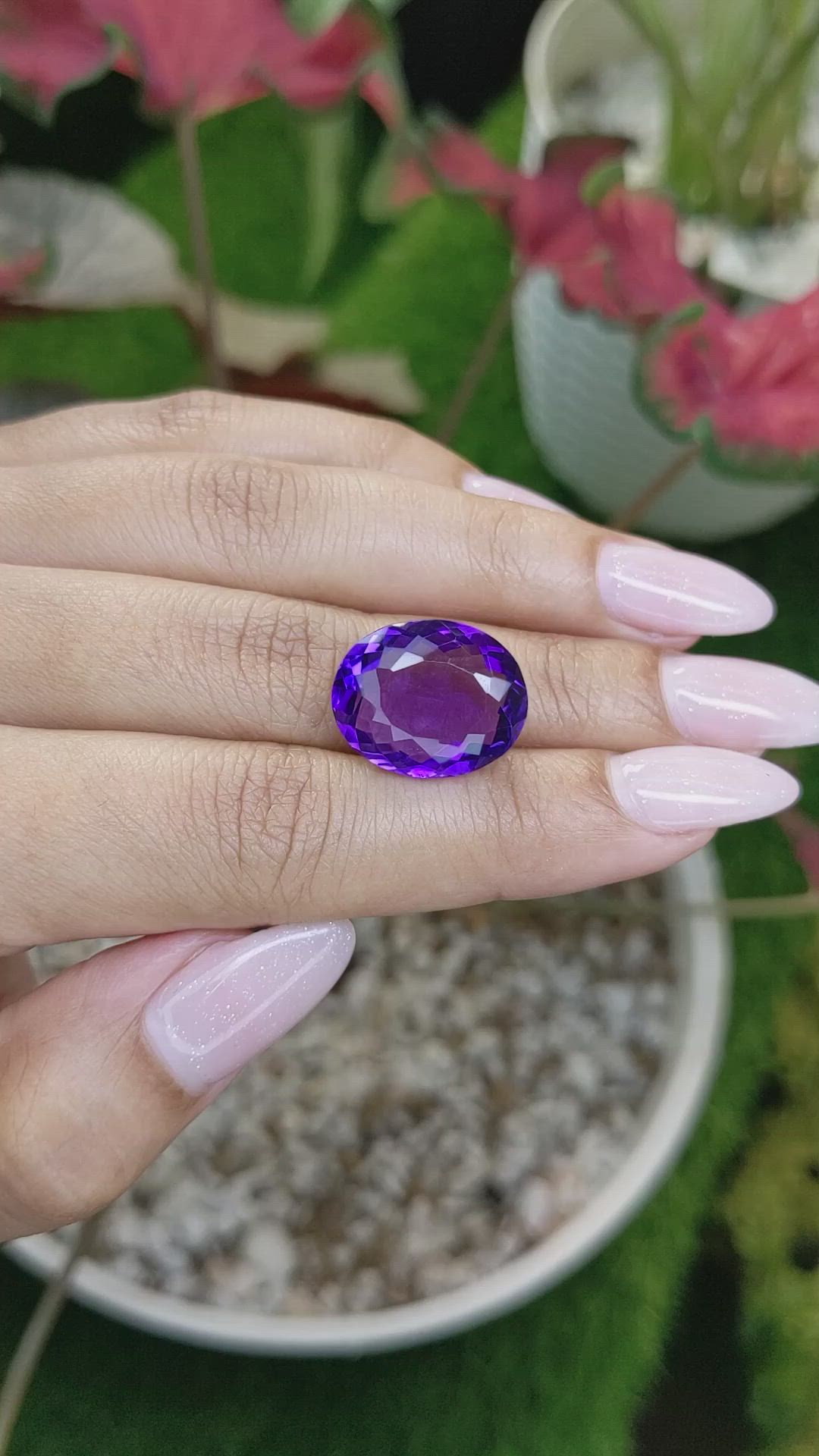 12.36 Ct. Amethyst from Ceylon (Sri Lanka) Size Video