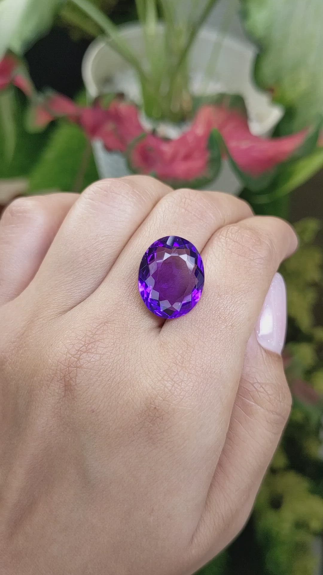 12.36 Ct. Amethyst from Ceylon (Sri Lanka) Size Video