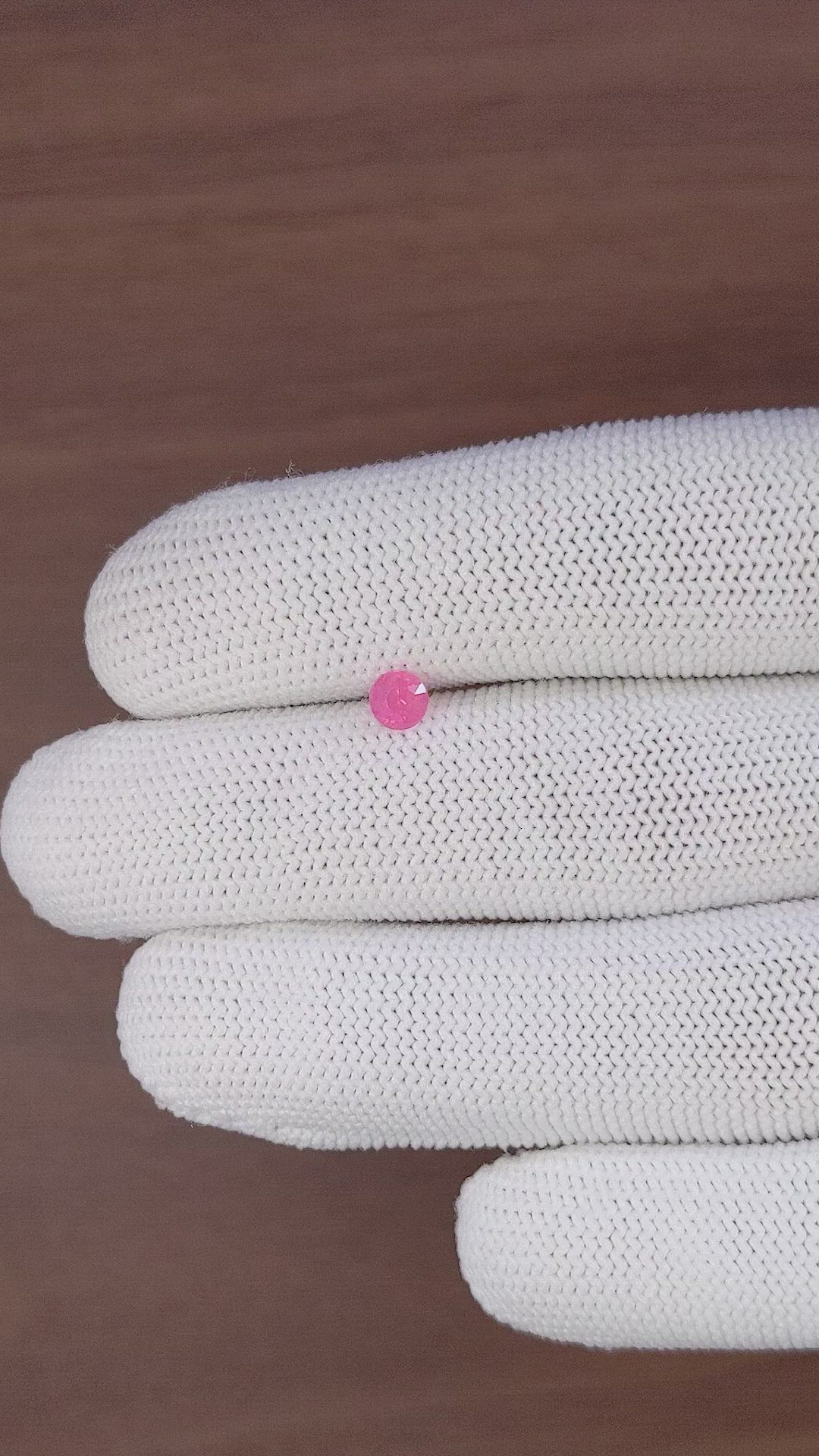 0.48 Ct. Pink Spinel from Ceylon (Sri Lanka) Size Video
