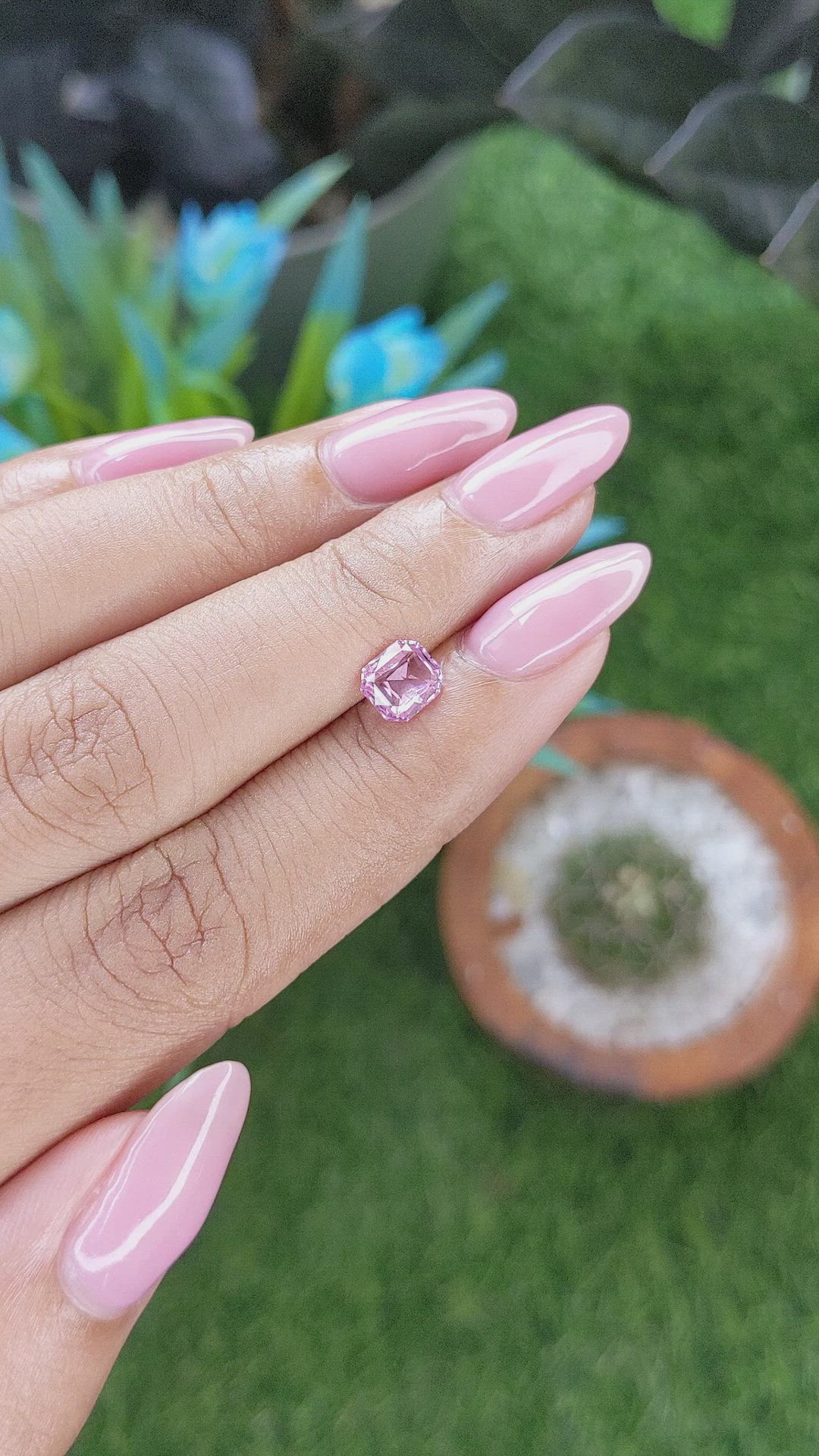 0.94 Ct. Pink Spinel from Ceylon (Sri Lanka) Size Video