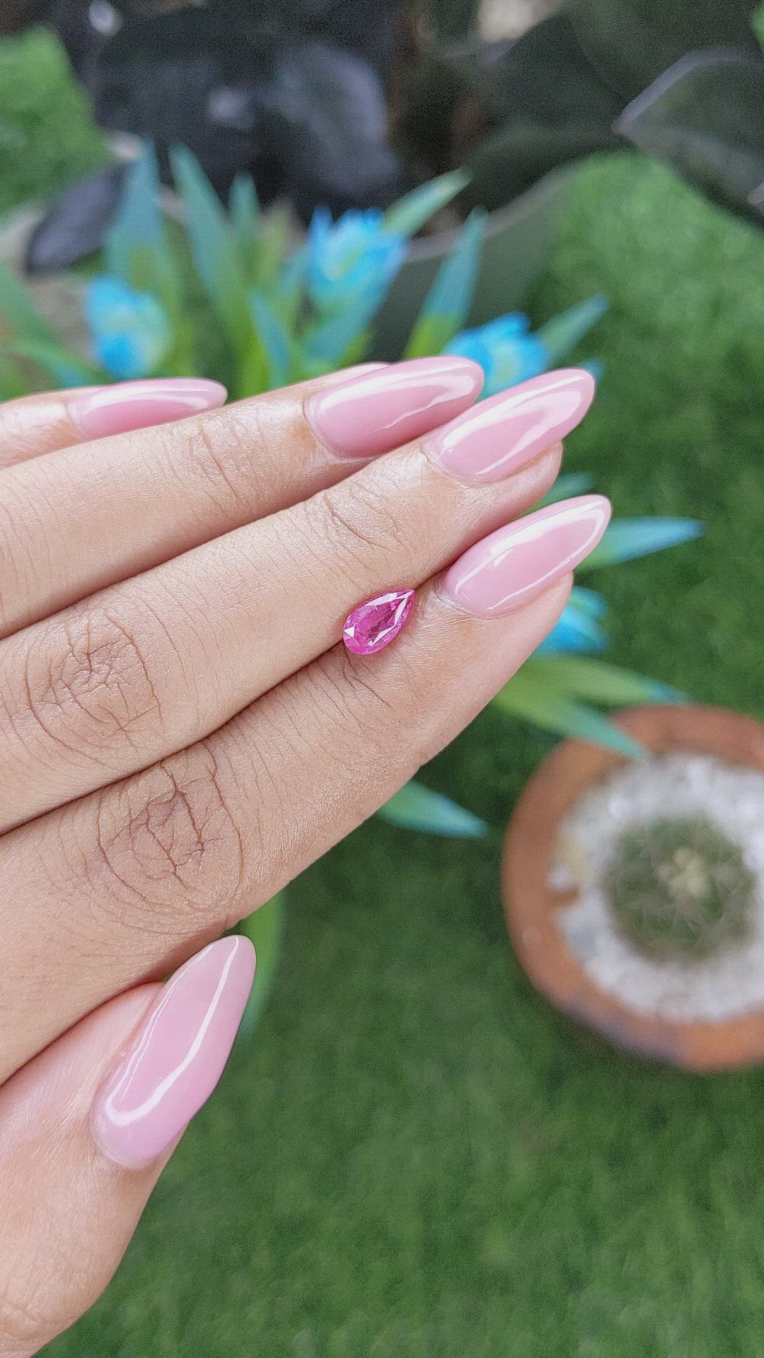 0.81 Ct. Pink Spinel from Ceylon (Sri Lanka) Size Video