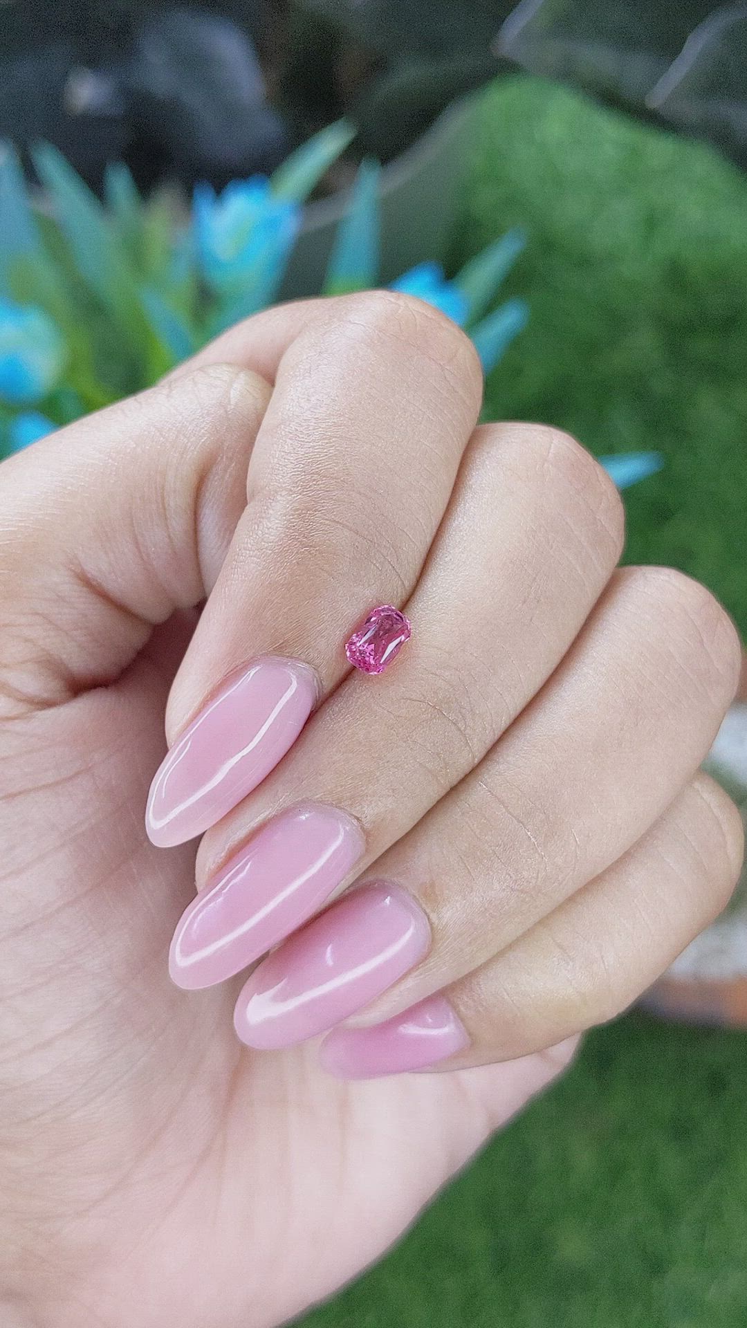 0.54 Ct. Pink Spinel from Ceylon (Sri Lanka) Size Video