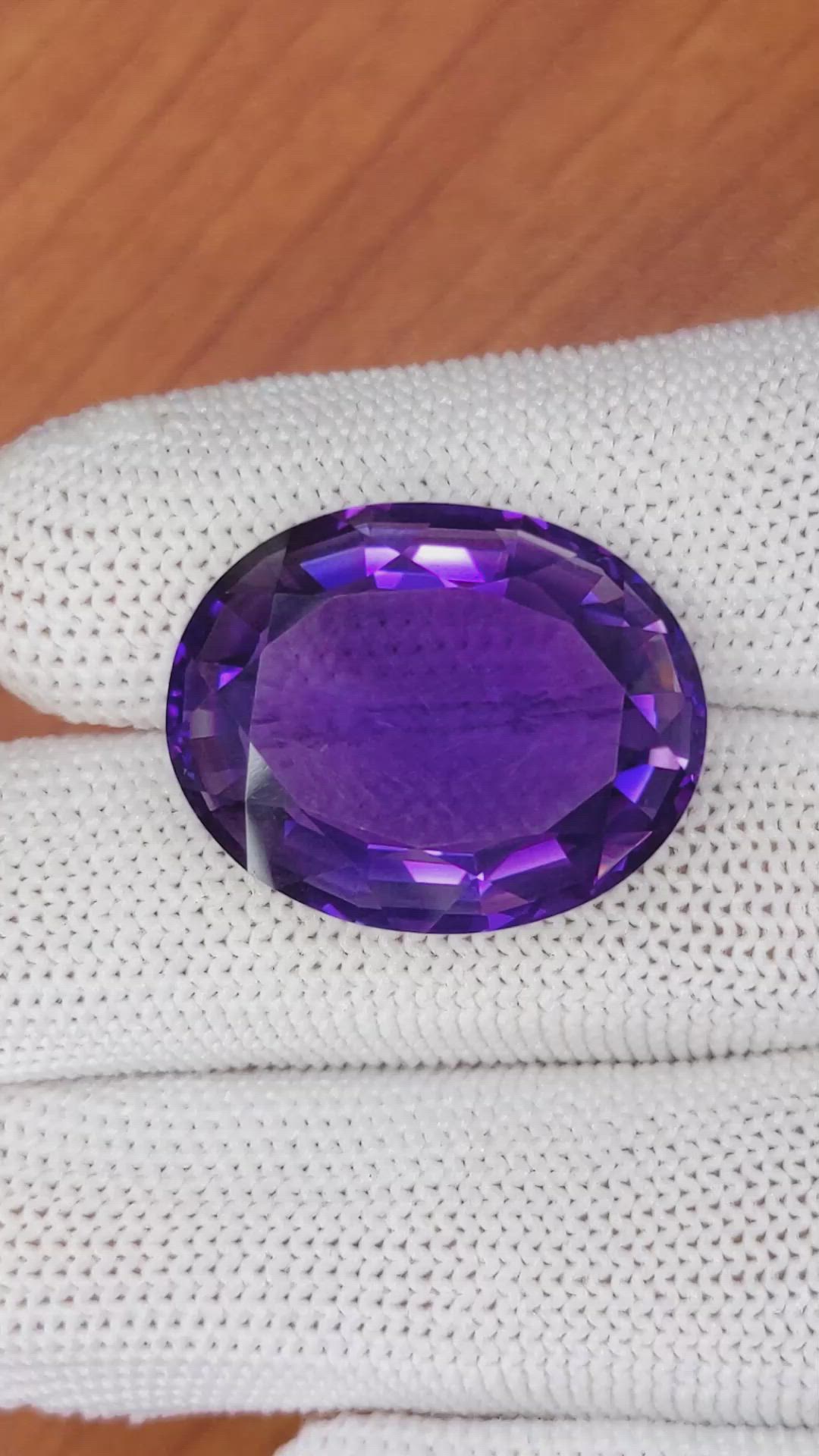 30.47 Ct. Amethyst from Ceylon (Sri Lanka) Size Video