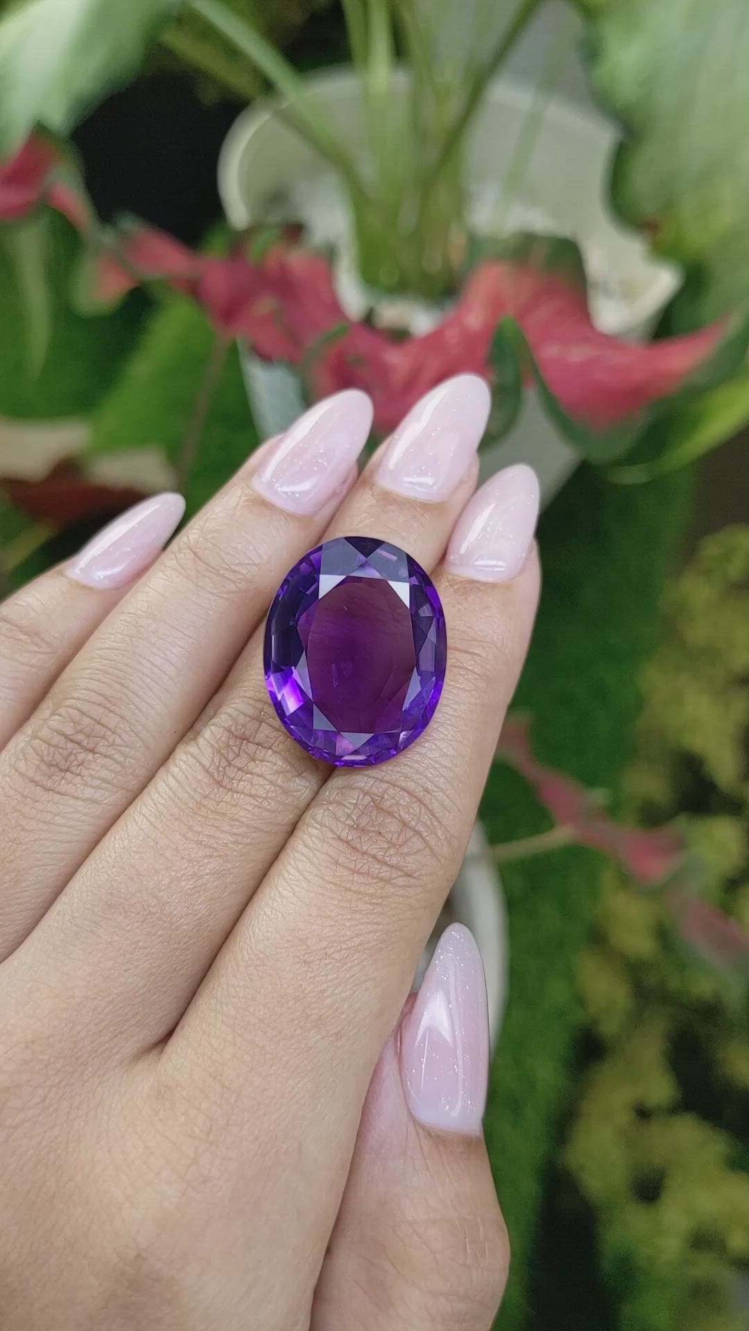30.47 Ct. Amethyst from Ceylon (Sri Lanka) Size Video