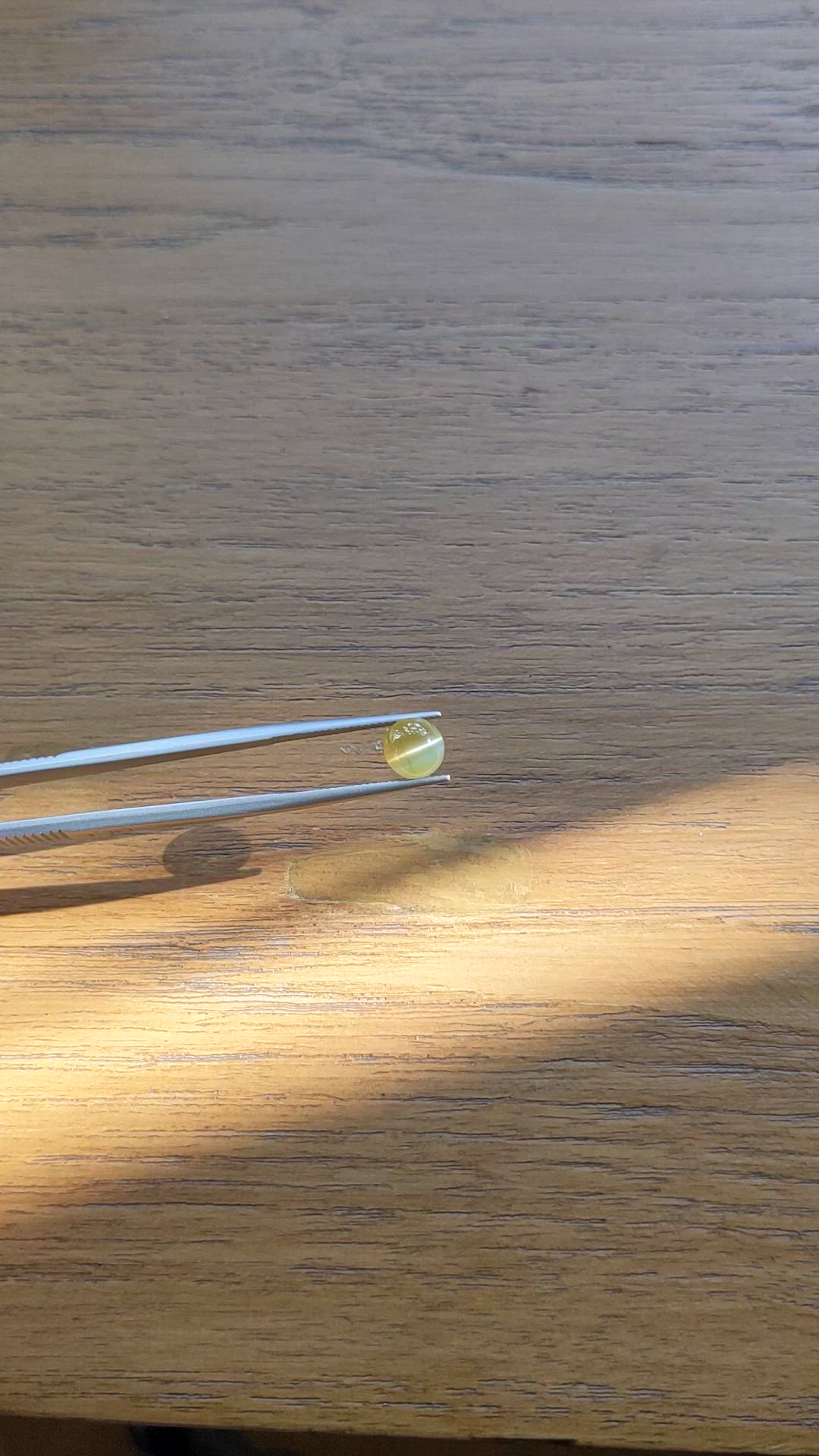 2.53 Ct. Greenish Yellow Chrysoberyl from Ceylon (Sri Lanka) Size Video