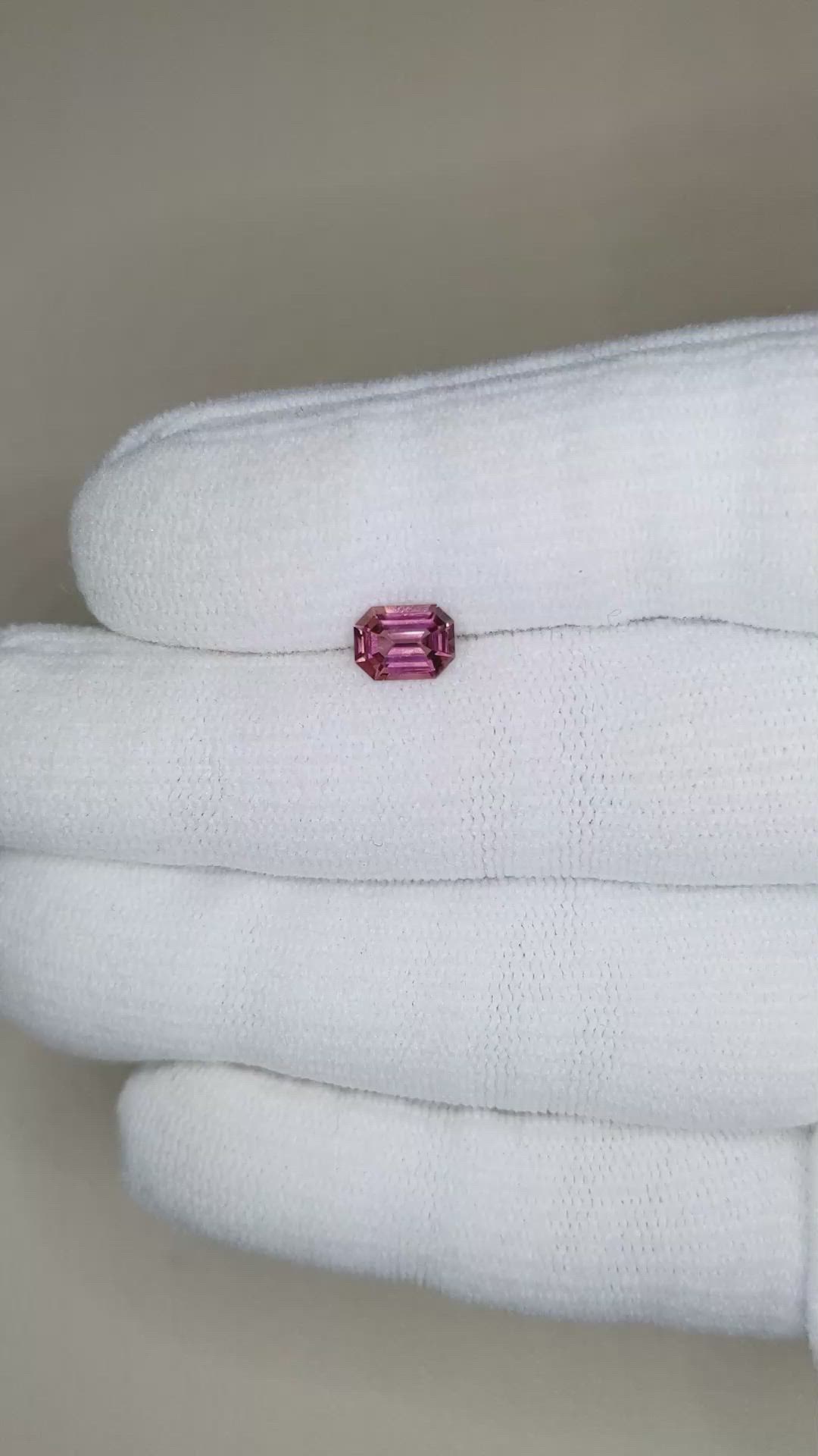 0.85 Ct. Reddish Pink Spinel from Burma (Myanmar) Size Video