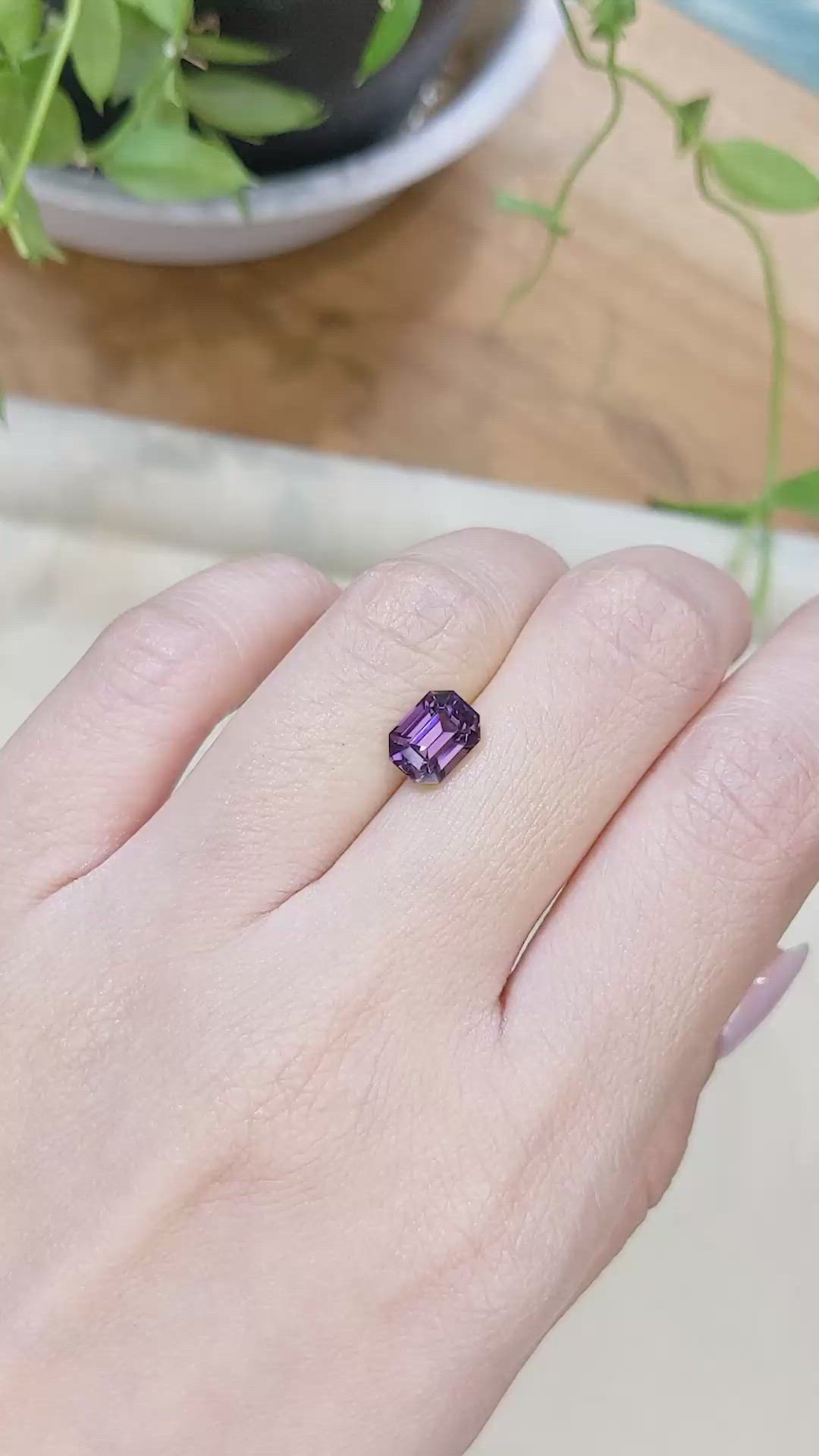 2.05 Ct. Pinkish Purple Spinel from Burma (Myanmar) Size Video