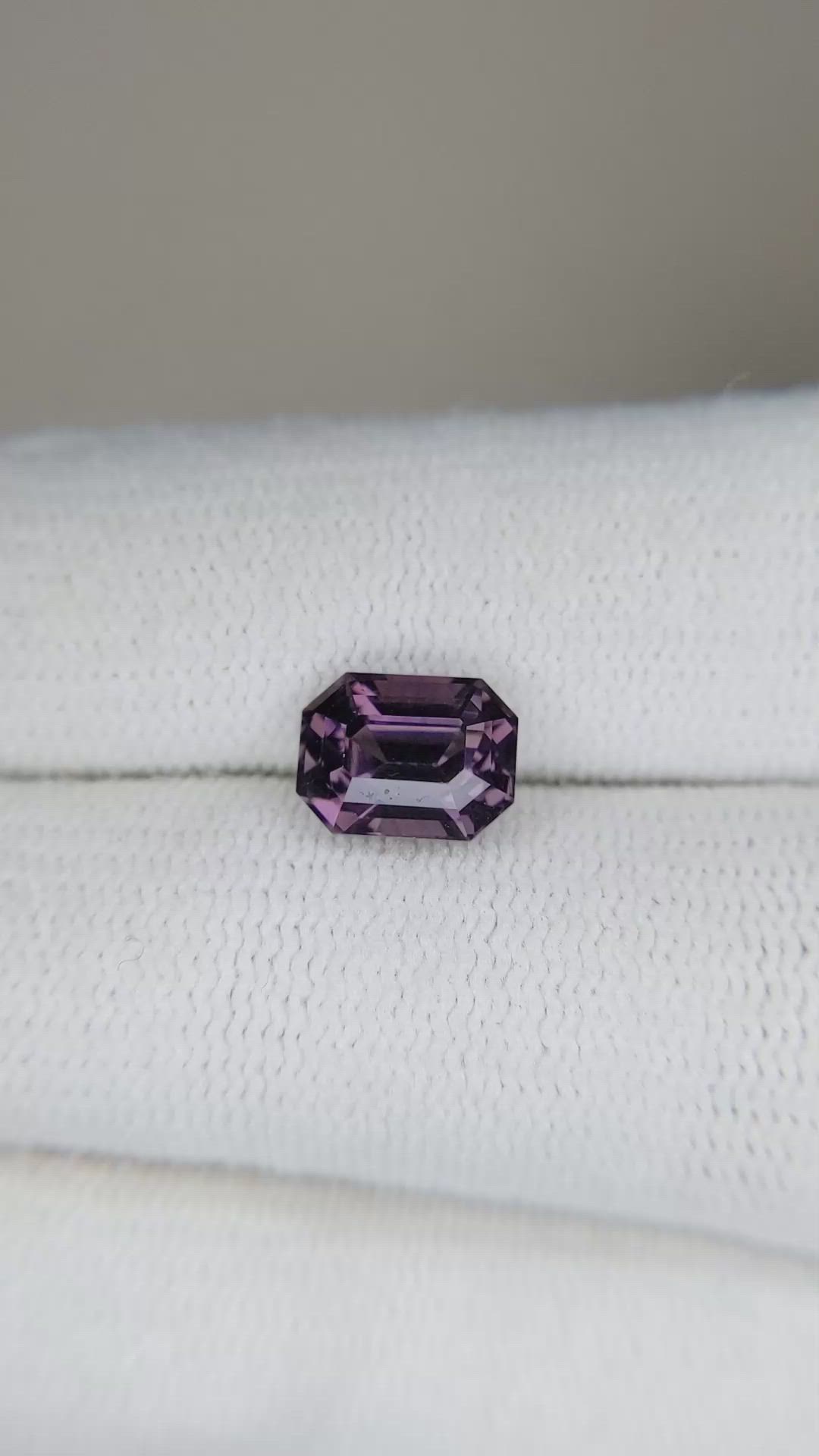 2.05 Ct. Pinkish Purple Spinel from Burma (Myanmar) Size Video