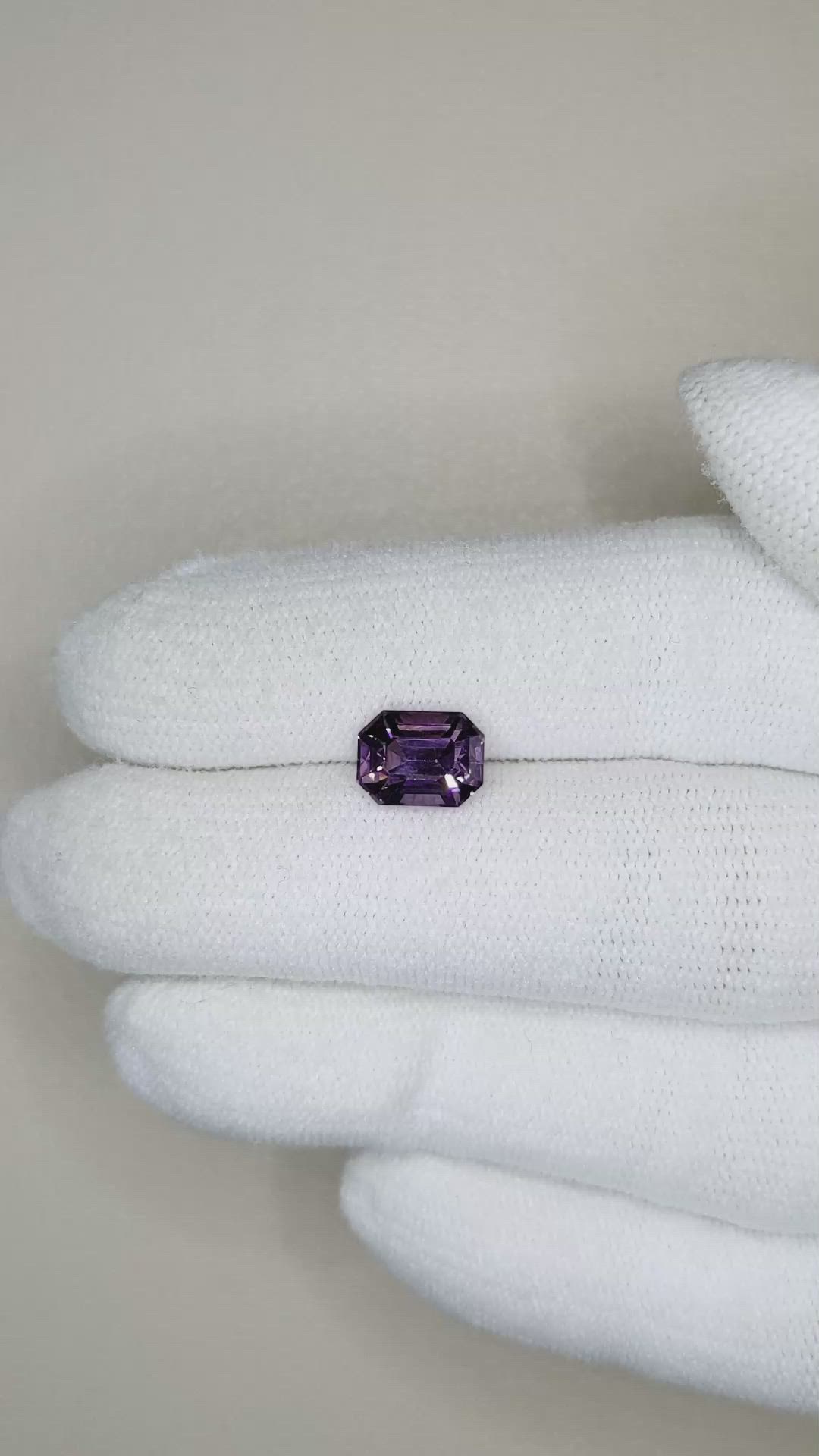 2.05 Ct. Pinkish Purple Spinel from Burma (Myanmar) Size Video