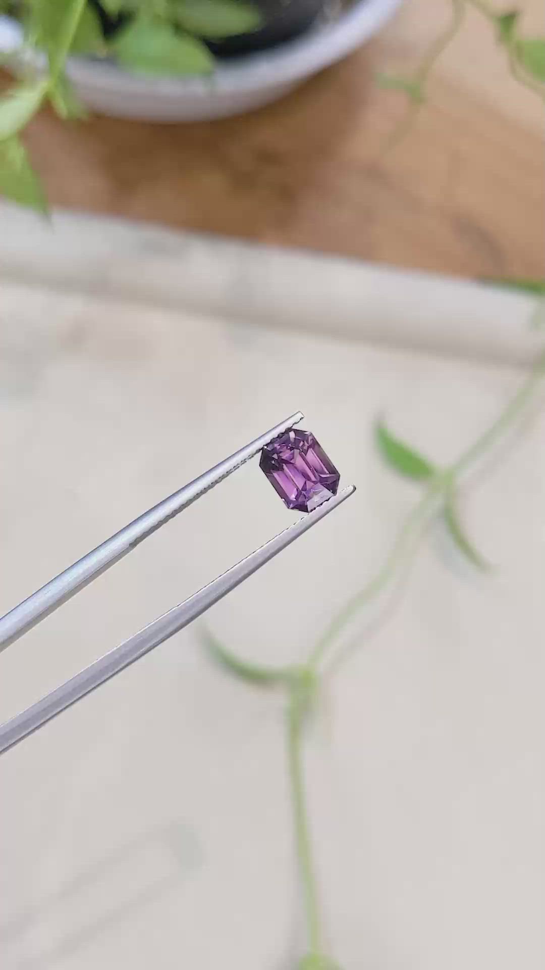 2.05 Ct. Pinkish Purple Spinel from Burma (Myanmar) Size Video