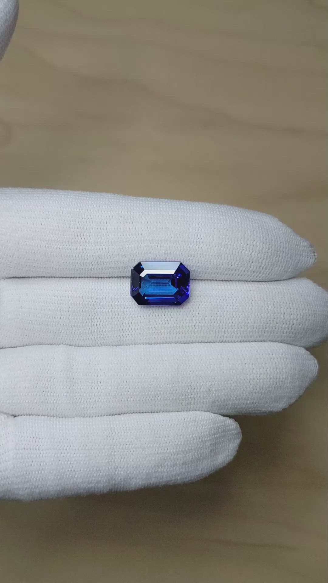 7.41 Ct. Blue Tanzanite from Tanzania Size Video
