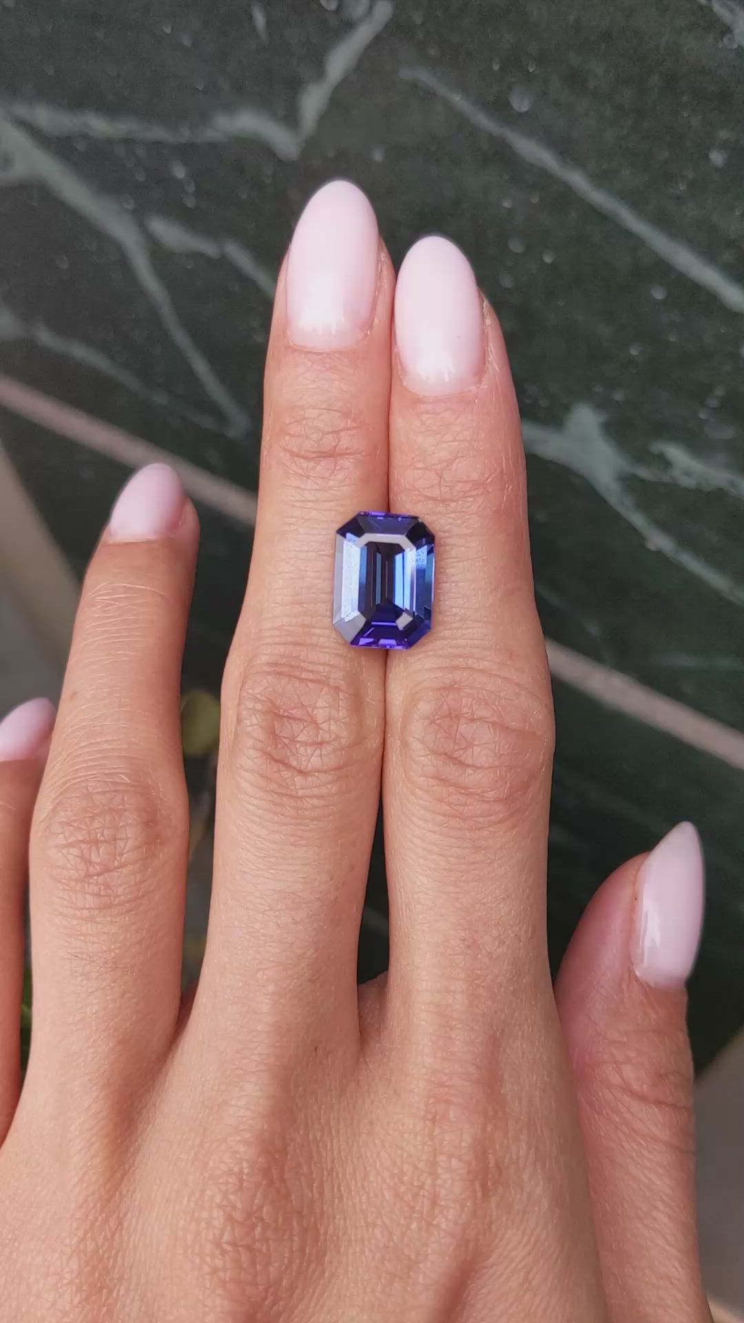 7.41 Ct. Blue Tanzanite from Tanzania Size Video