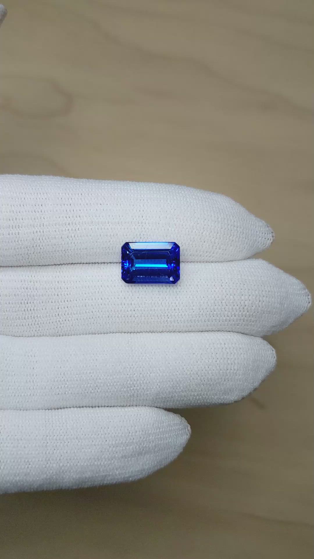 6.28 Ct. Blue Tanzanite from Tanzania Size Video