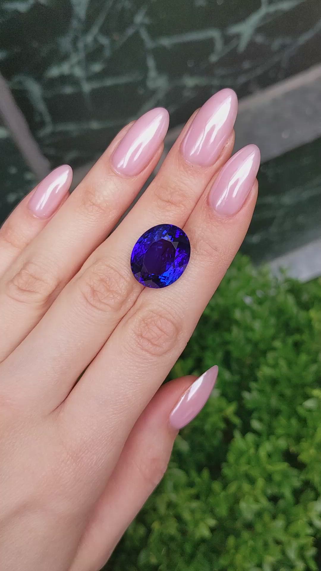 19.17 Ct. Blue Tanzanite from Tanzania Size Video