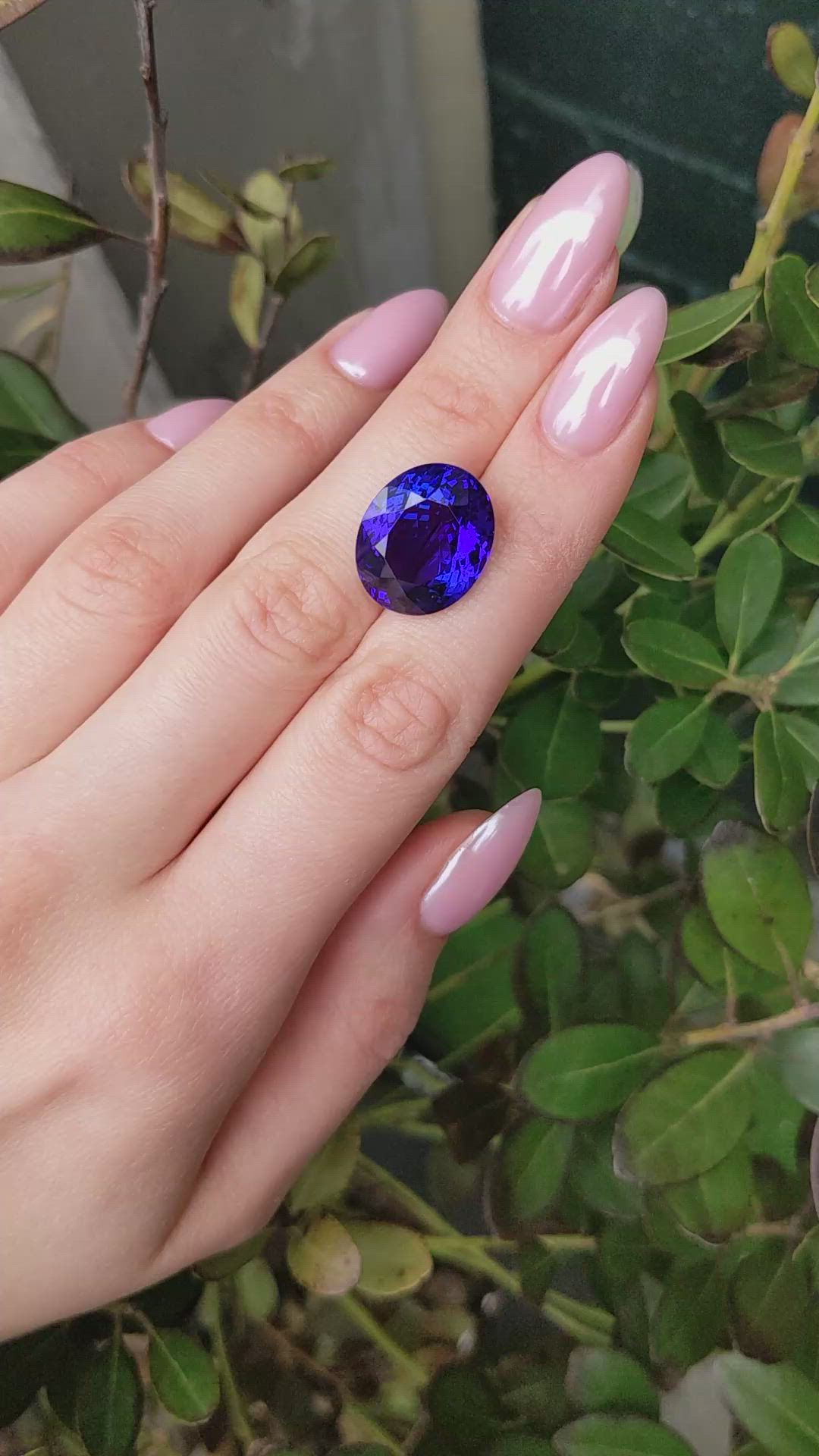 19.17 Ct. Blue Tanzanite from Tanzania Size Video