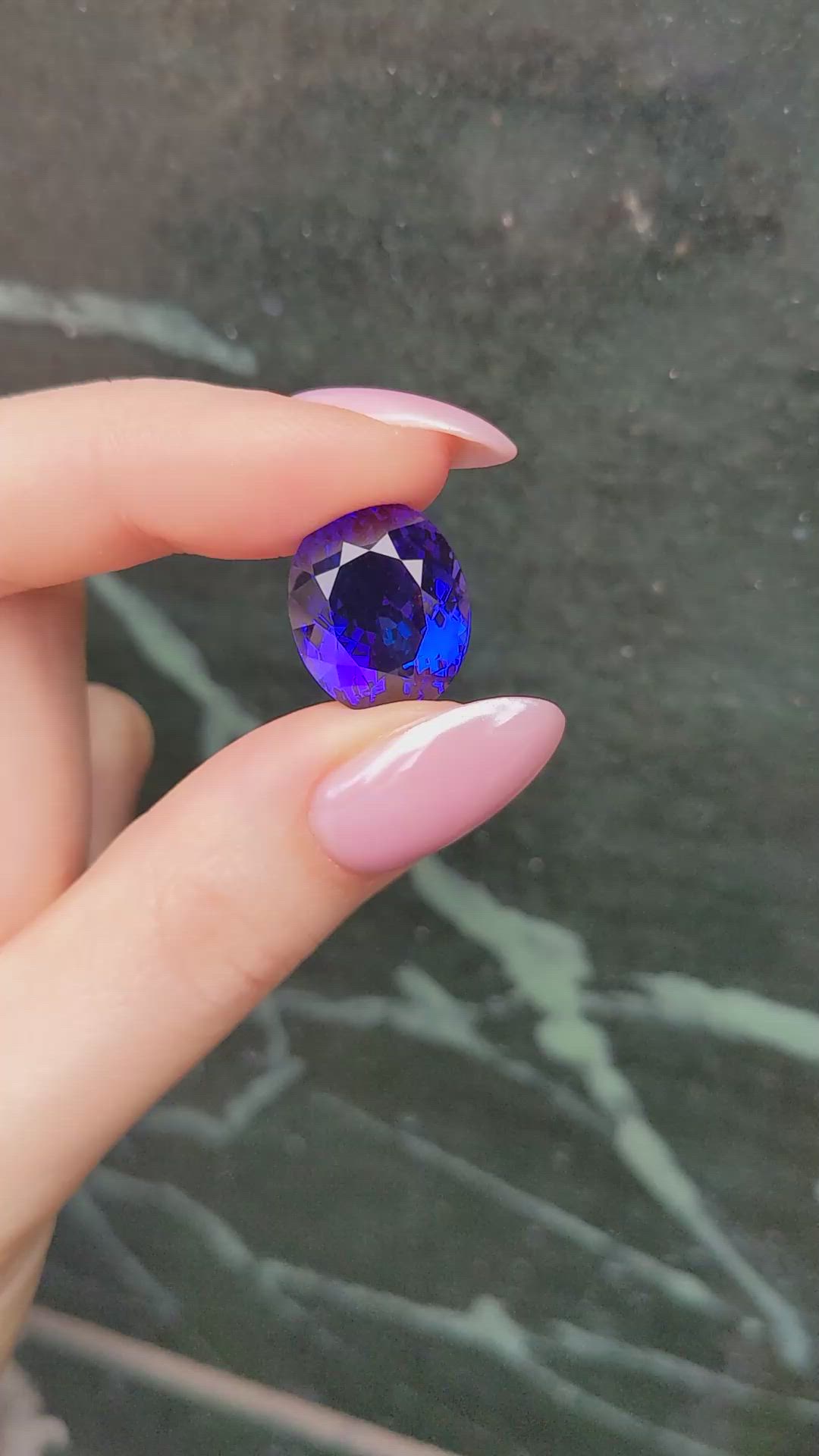 19.17 Ct. Blue Tanzanite from Tanzania Size Video