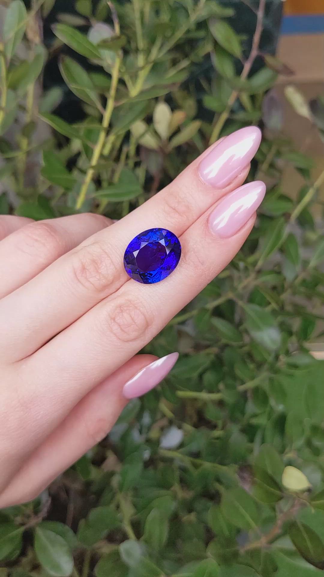 19.17 Ct. Blue Tanzanite from Tanzania Size Video