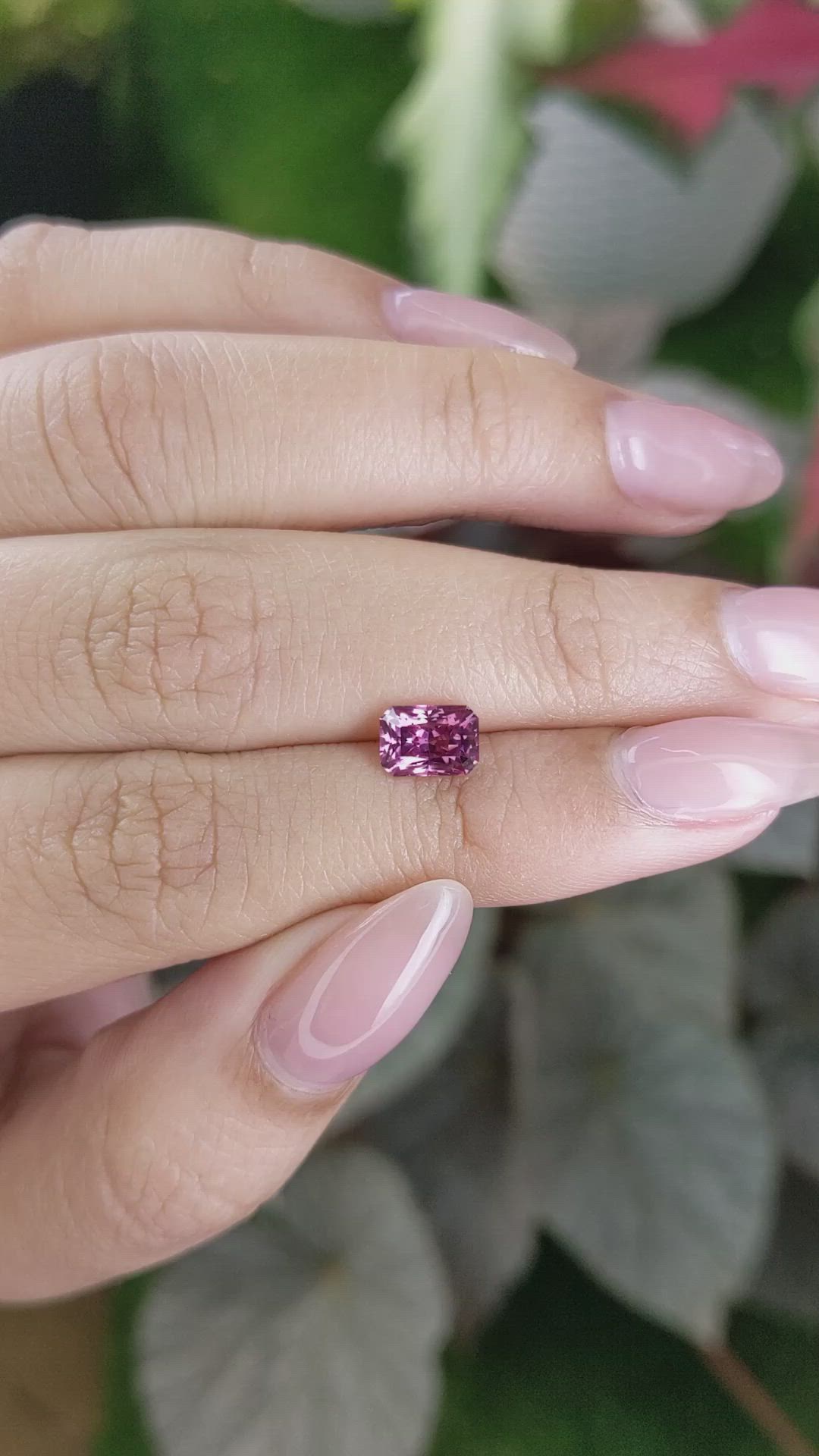 1.31 Ct. Purplish Pink Spinel from Ceylon (Sri Lanka) Size Video