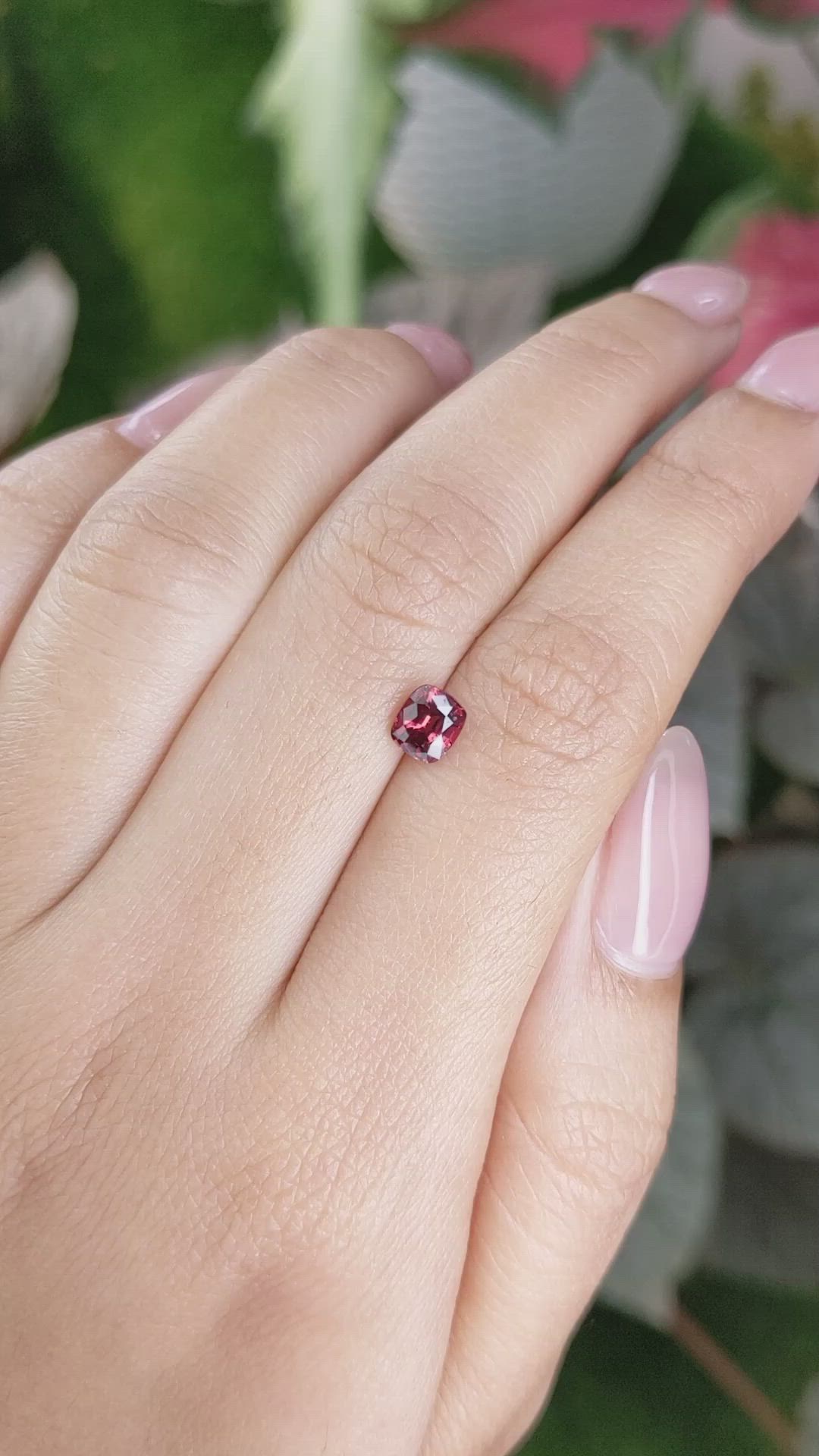 0.89 Ct. Garnet from Ceylon (Sri Lanka) Size Video