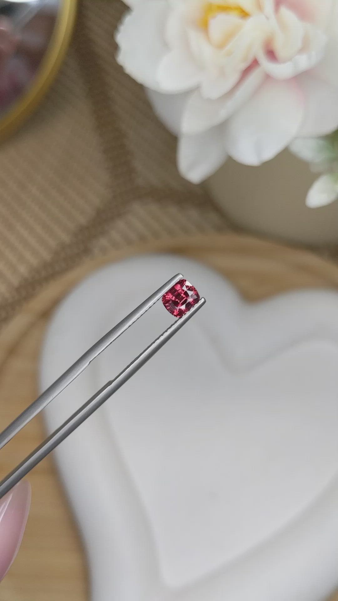 0.89 Ct. Garnet from Ceylon (Sri Lanka) Size Video