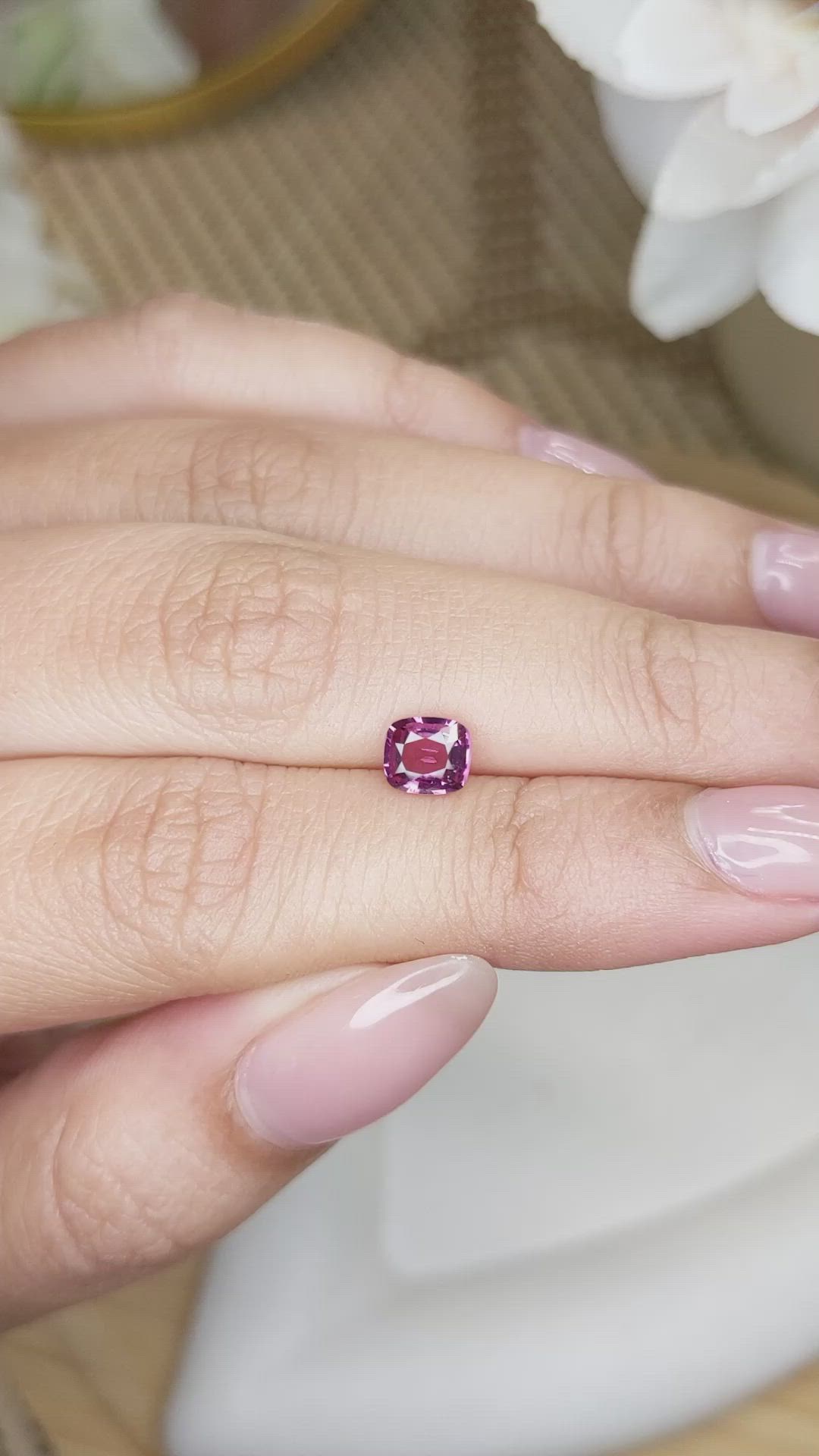 0.73 Ct. Garnet from Ceylon (Sri Lanka) Size Video