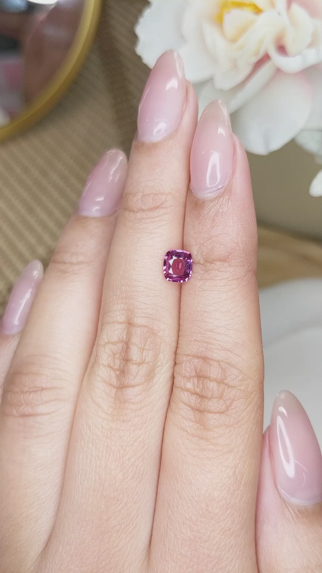 0.73 Ct. Garnet from Ceylon (Sri Lanka) Size Video