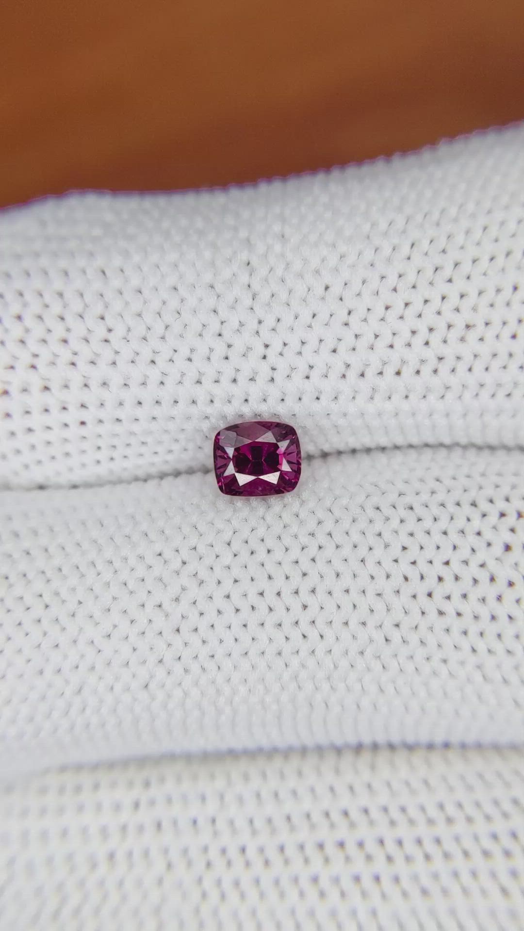 0.71 Ct. Pinkish Purple Garnet from Ceylon (Sri Lanka) Size Video