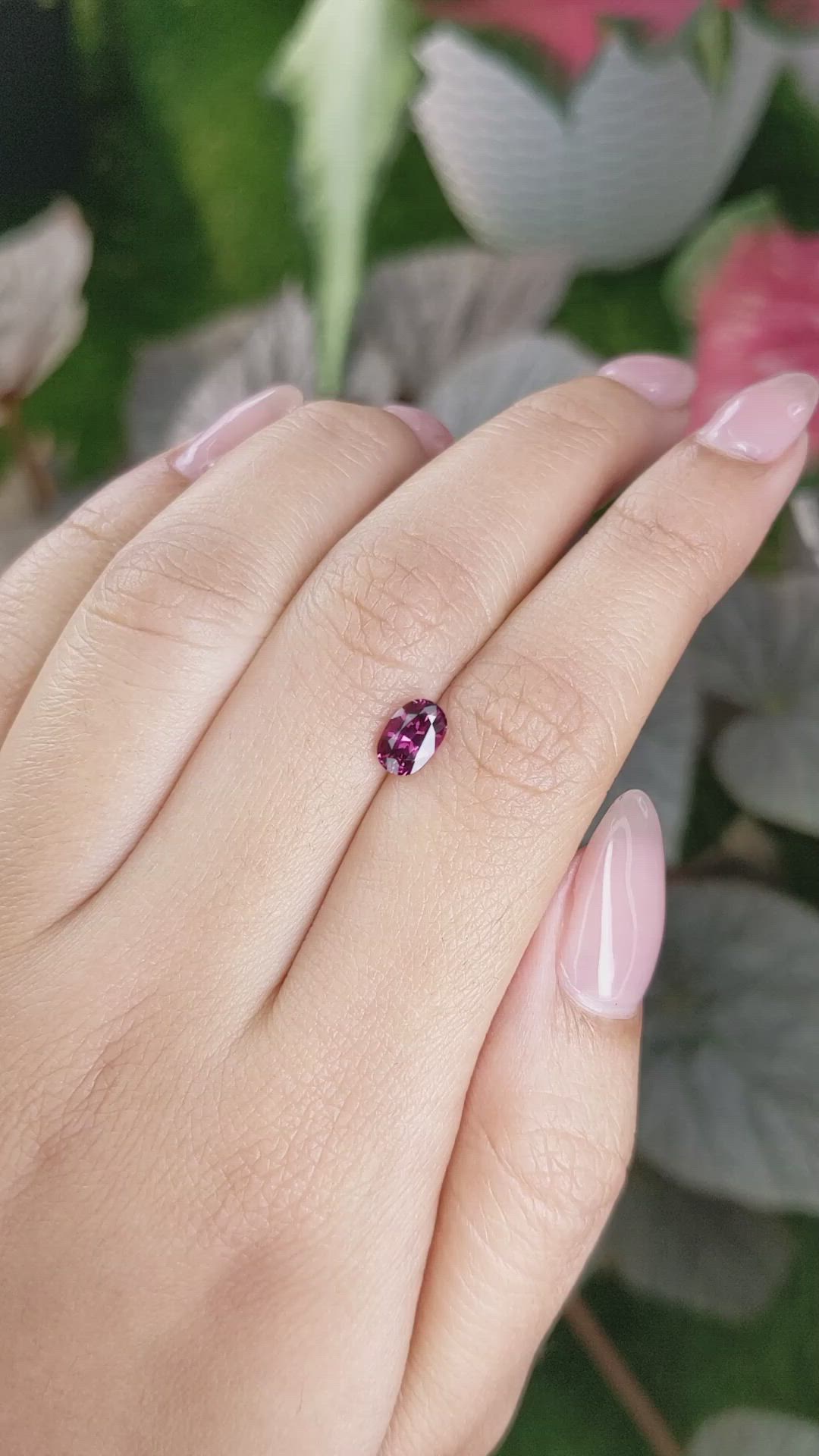 0.97 Ct. Garnet from Ceylon (Sri Lanka) Size Video