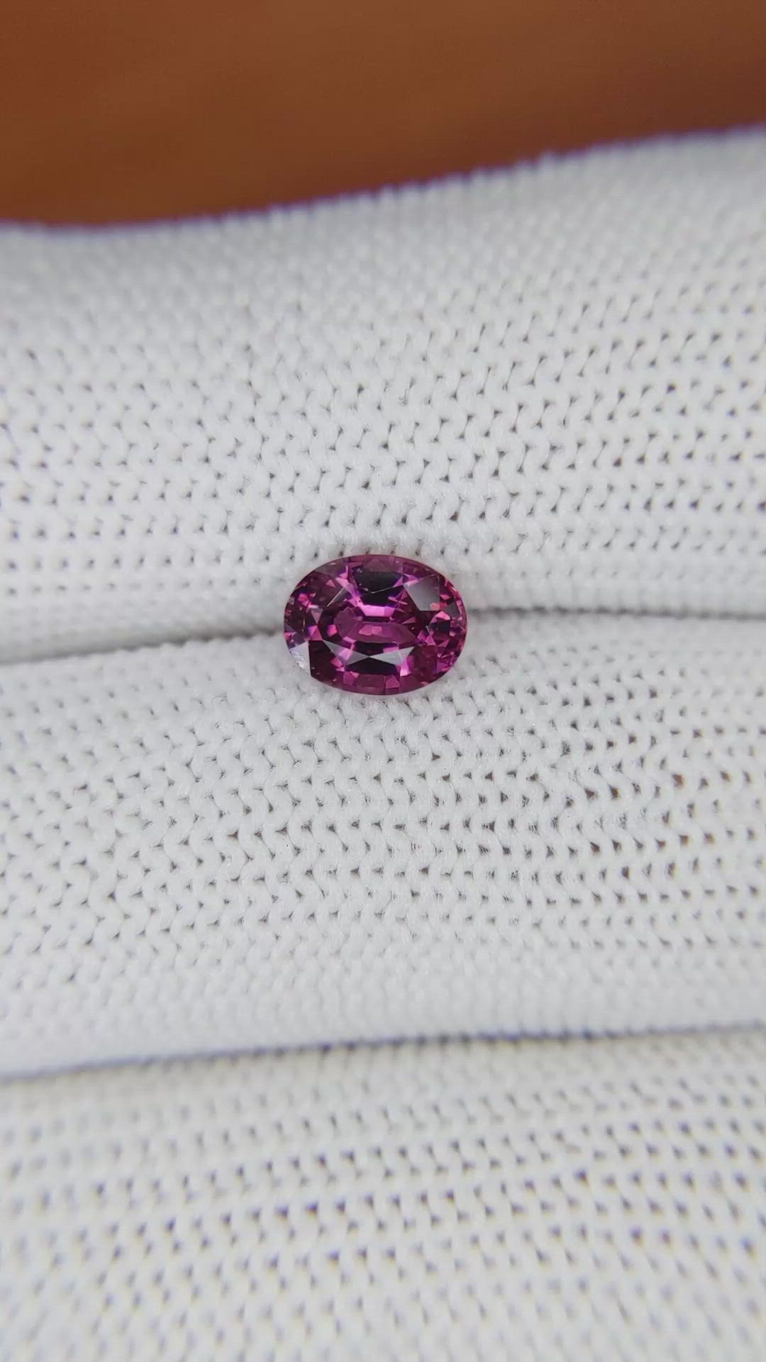 1.17 Ct. Pinkish Purple Garnet from Ceylon (Sri Lanka) Size Video